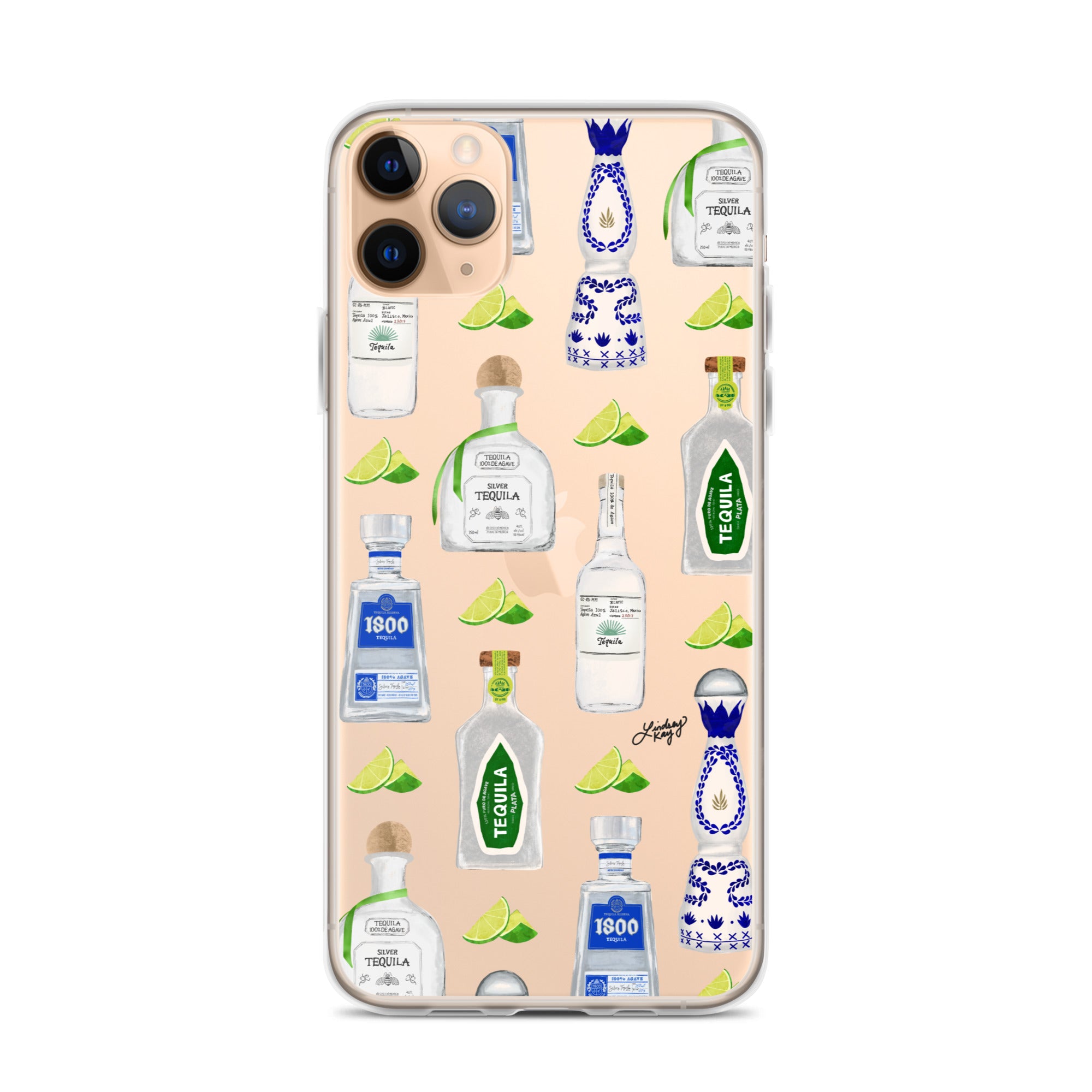 Tequila Bottles Illustration - Clear Case for iPhone®