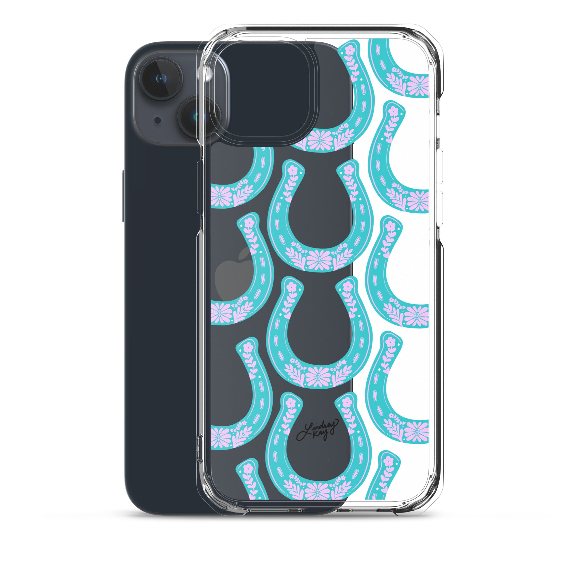 Horseshoe Illustration Pattern - Clear Case for iPhone®