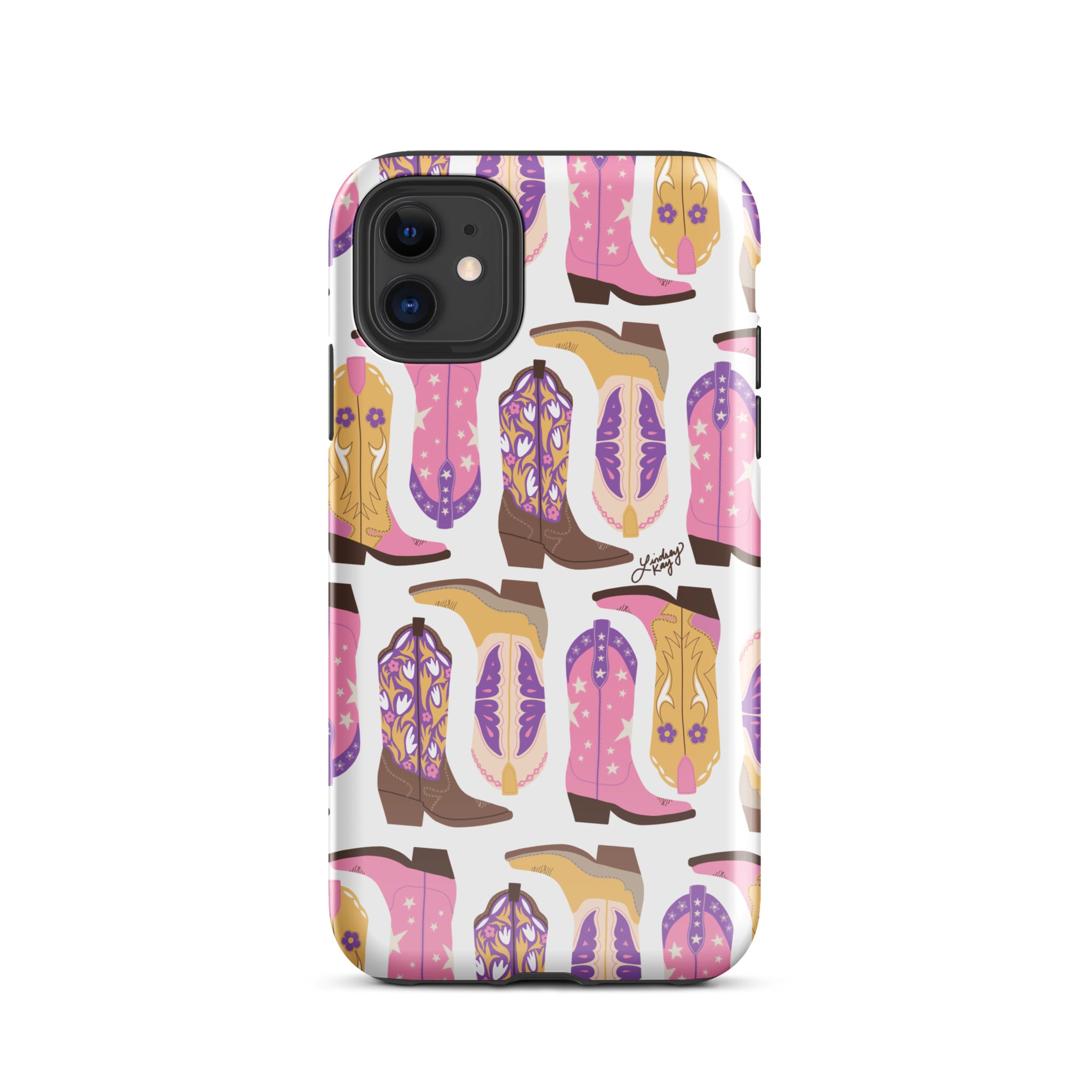 Cowboy Boots Pattern (Pink/Purple) - Tough Case for iPhone®