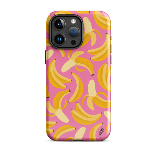 banana pink yellow iphone case phone case tough case pattern mobile accessories lindsey kay collective