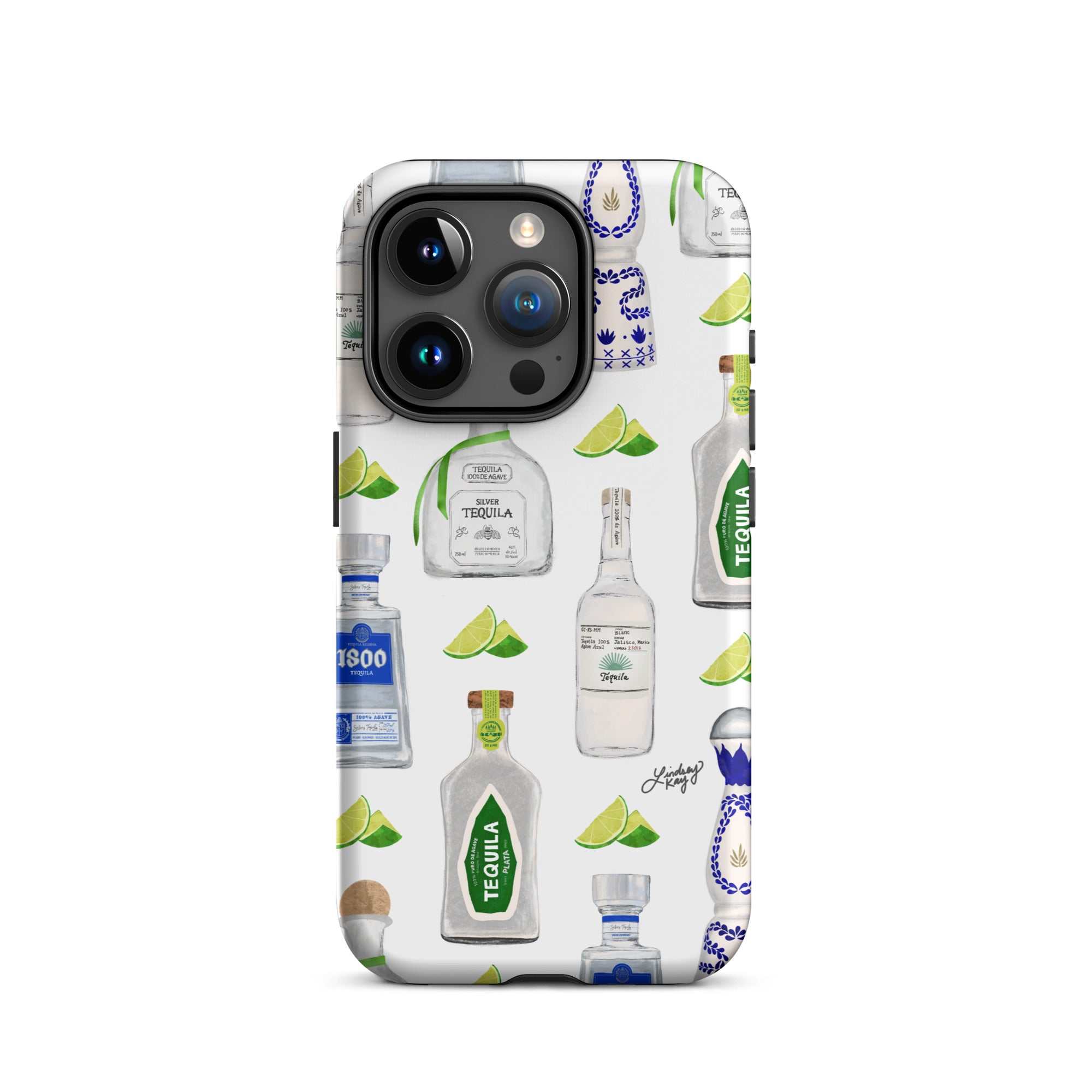 tequila bottles illustration pattern iphone tough case protector cover gift pattern 