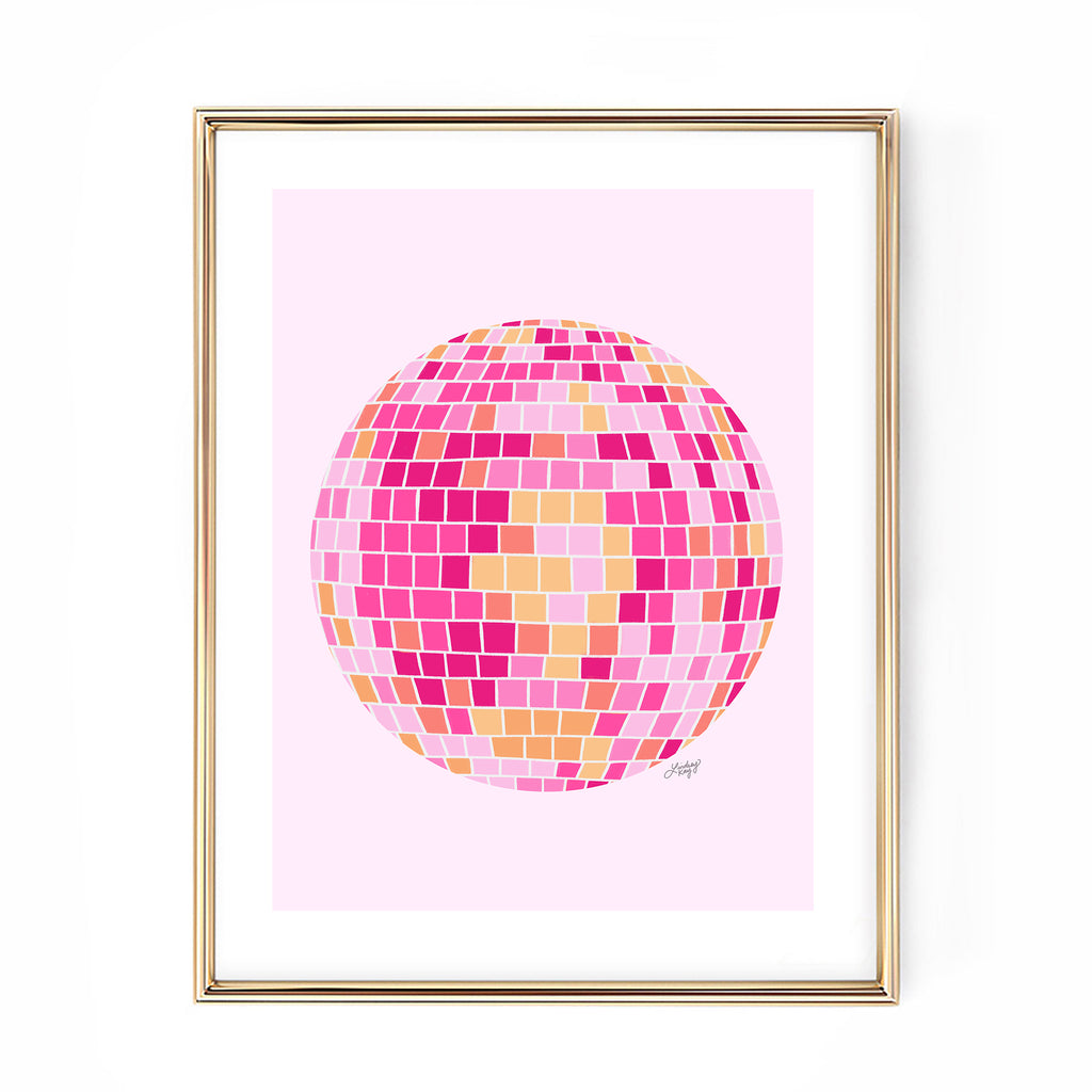 Disco Ball Illustration - Art Print