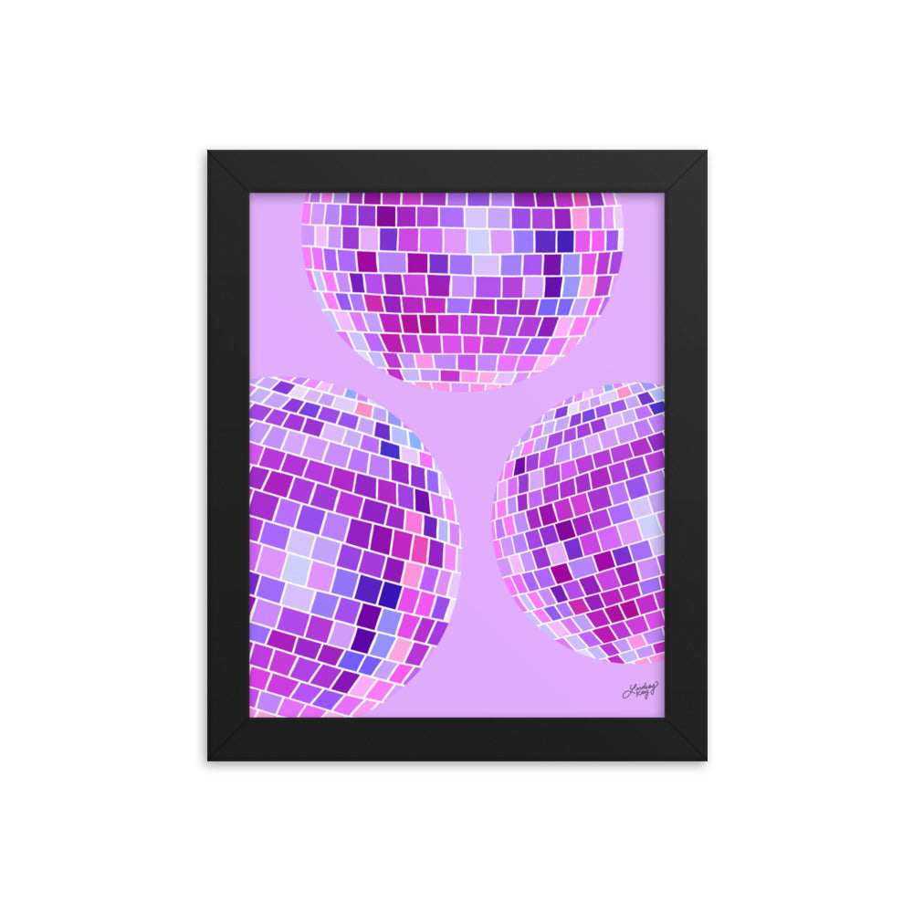 Disco Balls Illustration (Pink Palette) - Art Print - Lindsey Kay Collective