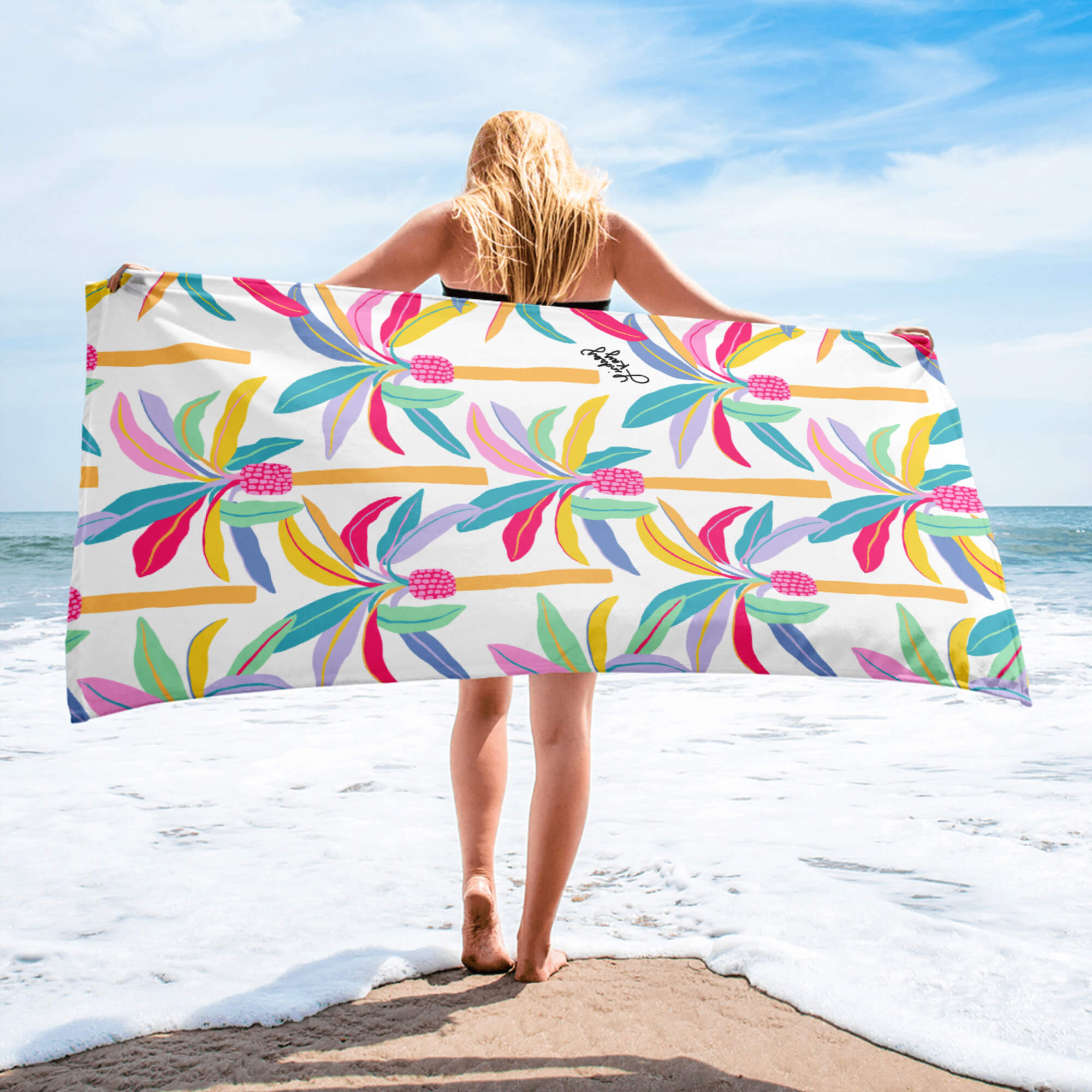 Palm Trees (Pastel) - Beach Towel