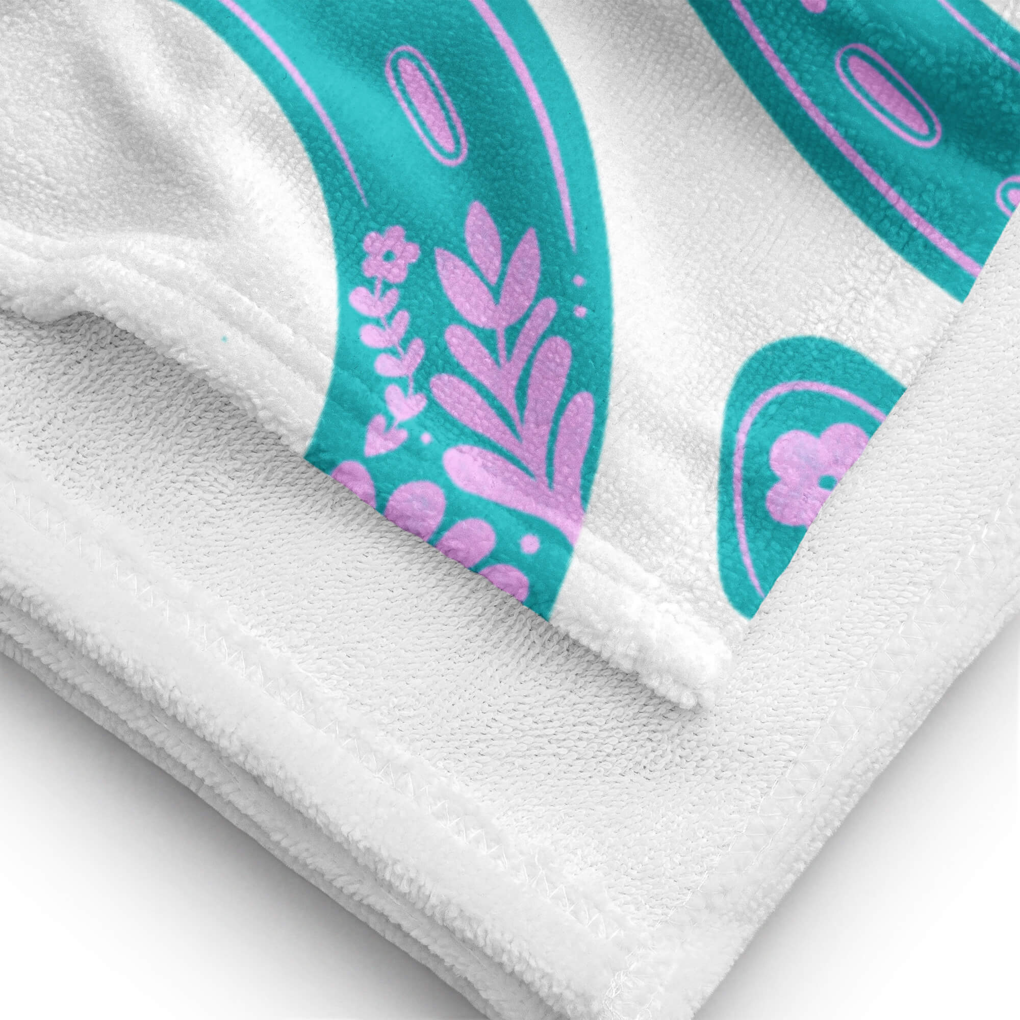Western Turquoise Horseshoes - Beach Towel