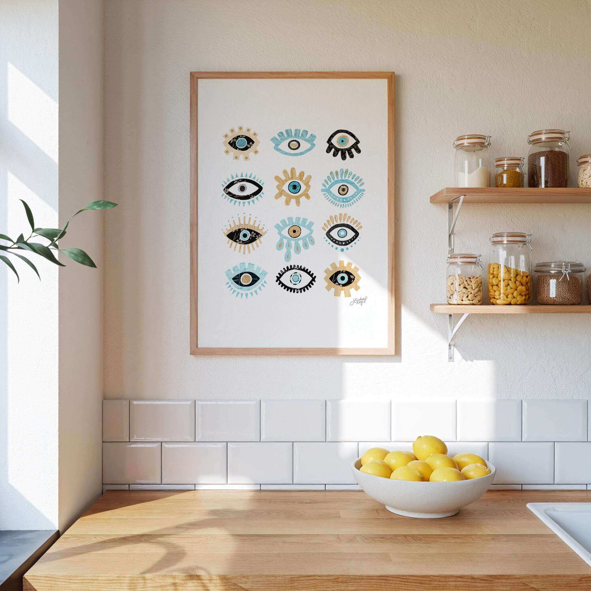 Evil Eyes Illustration - Art Print