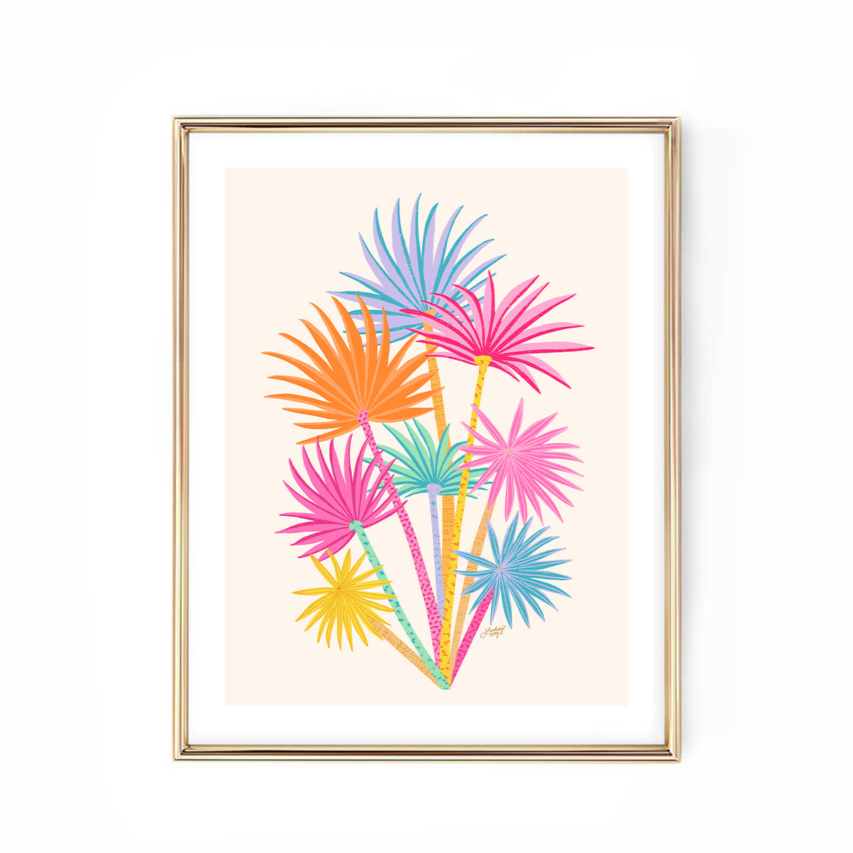 Hand-drawn tropical plant art print by Lindsey Kay Collective – botanical wall art for beach homes, tropical interiors, or plant lovers – vibrant green leaf illustration printed on enhanced matte paper with high-quality inks – available in multiple sizes