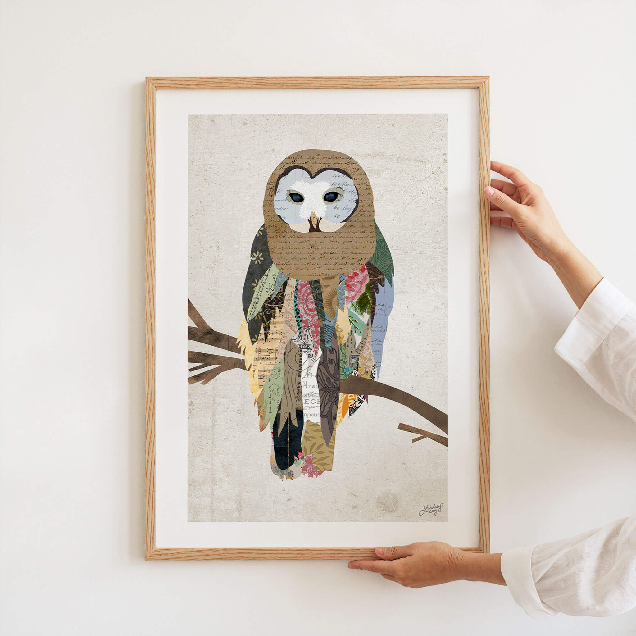 Owl Collage - Art Print - Lindsey Kay Collective