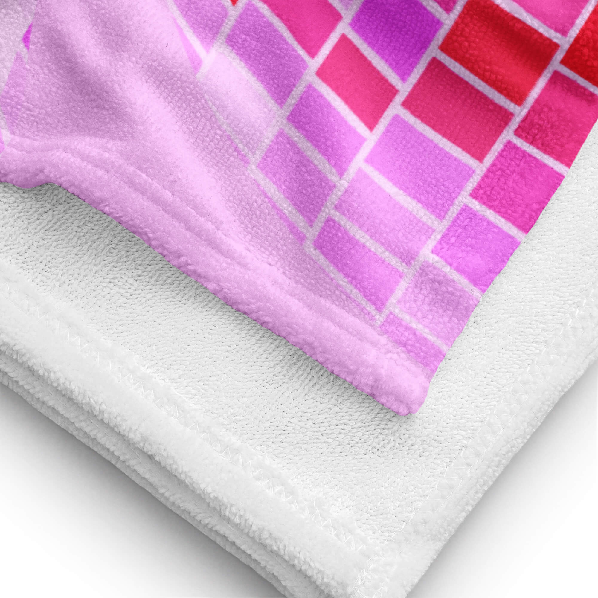 Pink retro disco ball beach towel with hand-drawn design by Lindsey Kay Collective. Aesthetic pool towel for summer beach days, bachelorette gifts, and trendy pink-loving girls. 30x60 soft cotton polyester towel with retro pink vibes.