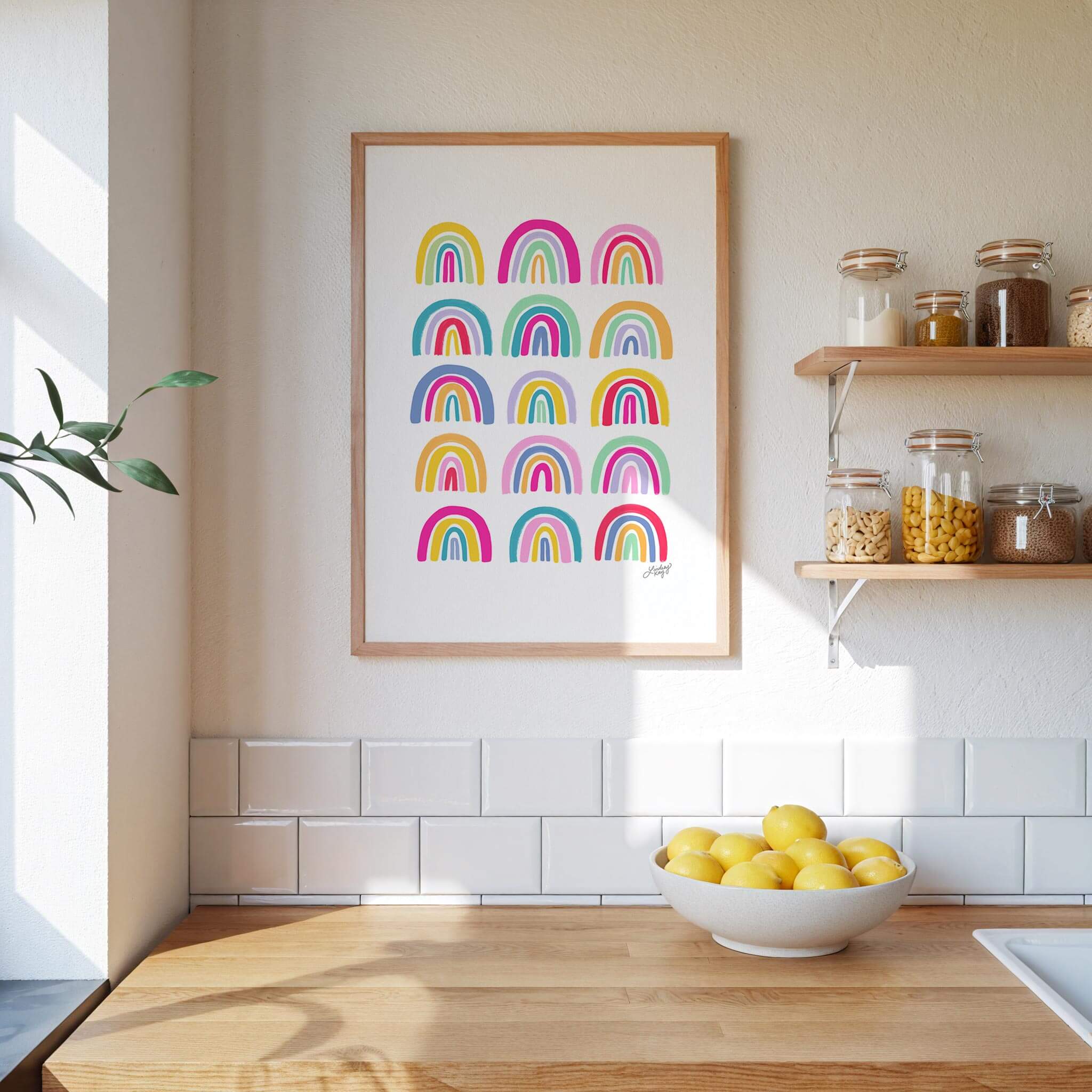 Colorful Rainbows Illustration - Art Print - Lindsey Kay Collective