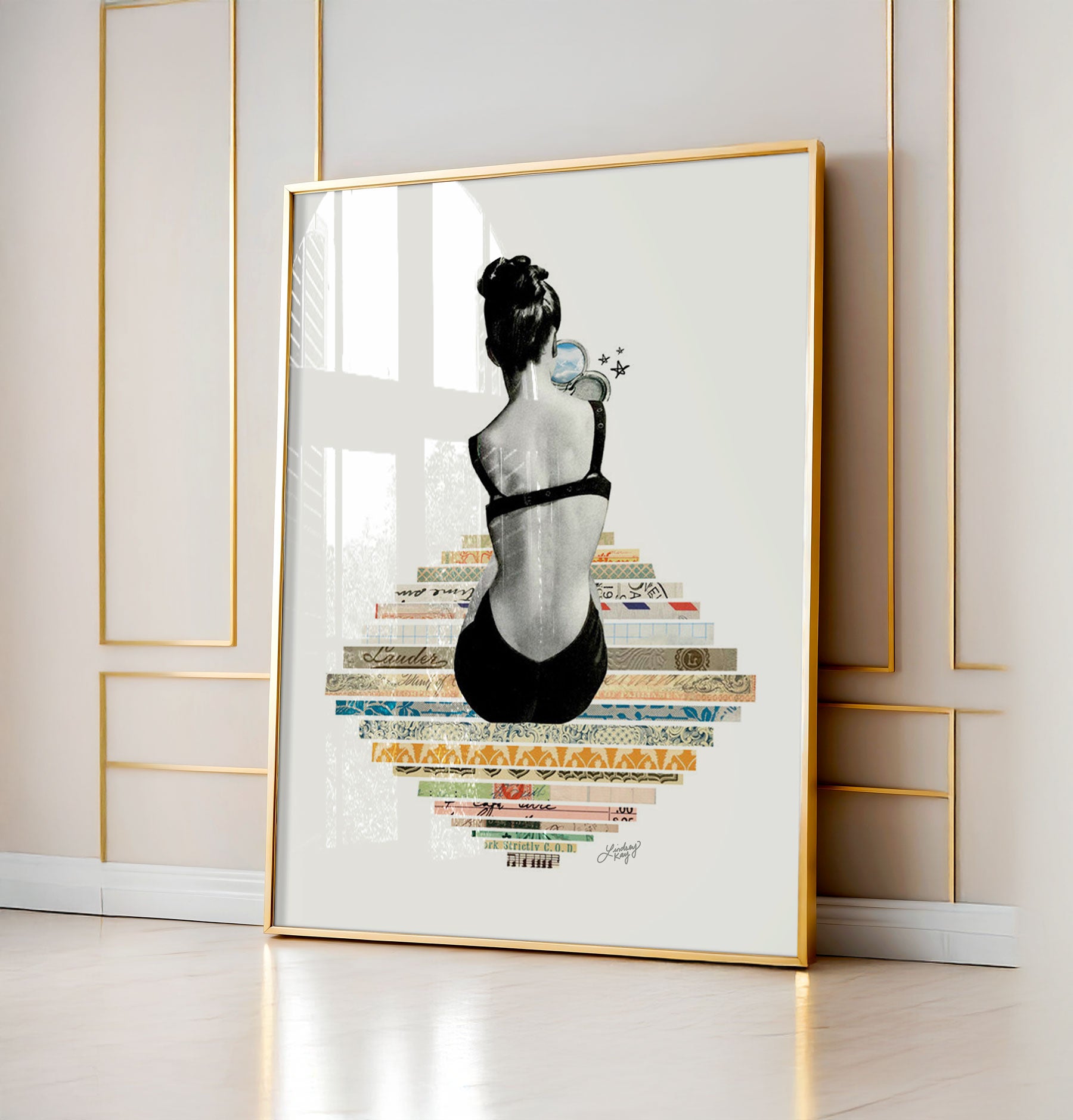 N'est-elle pas belle - Collage Impression artistique
