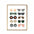green, gold, black and peach art print featuring hand-illustrated retro sunglasses, combining playful colors and vintage flair for a bold, trendy wall decor statement.