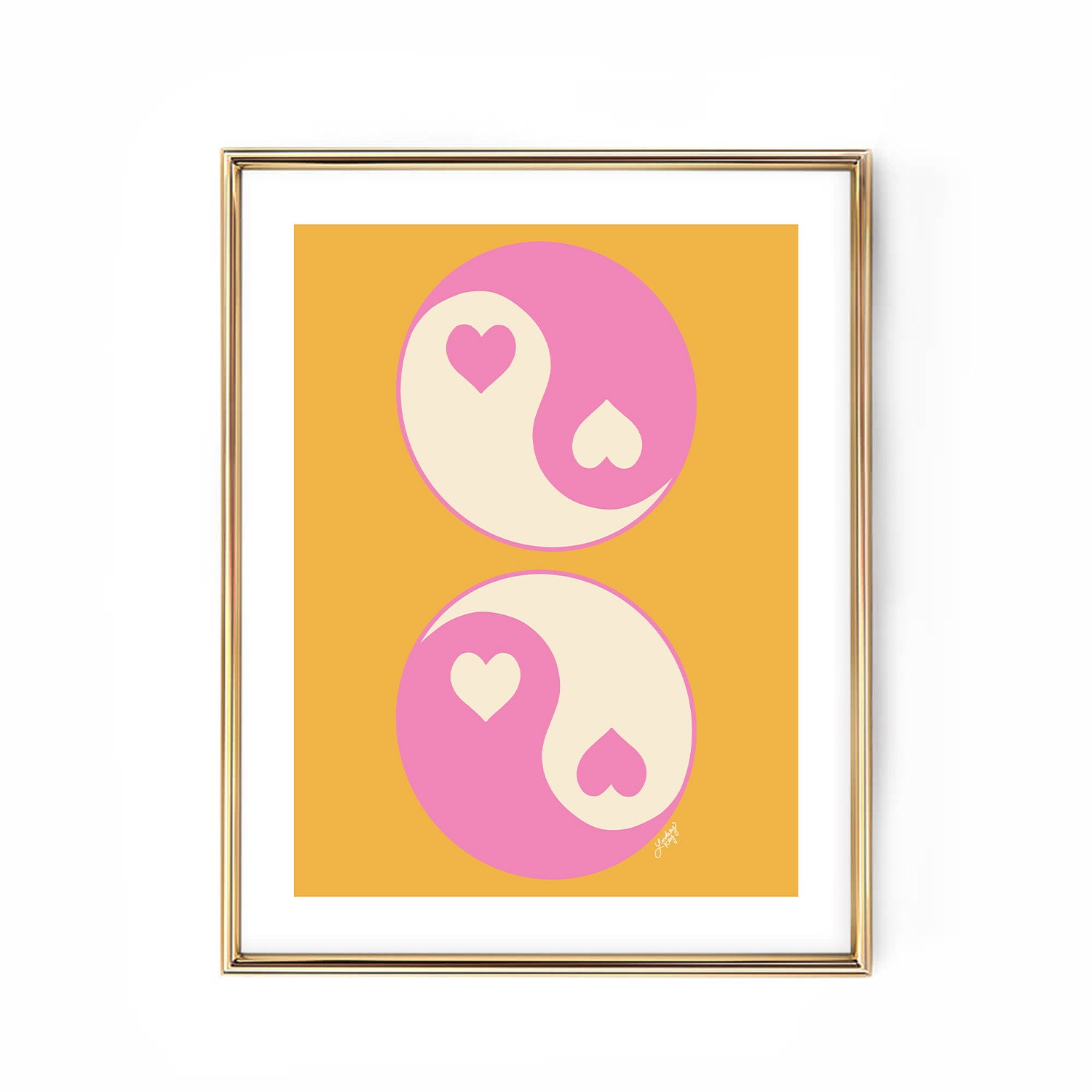 Yin-Yang Heart - Art Print
