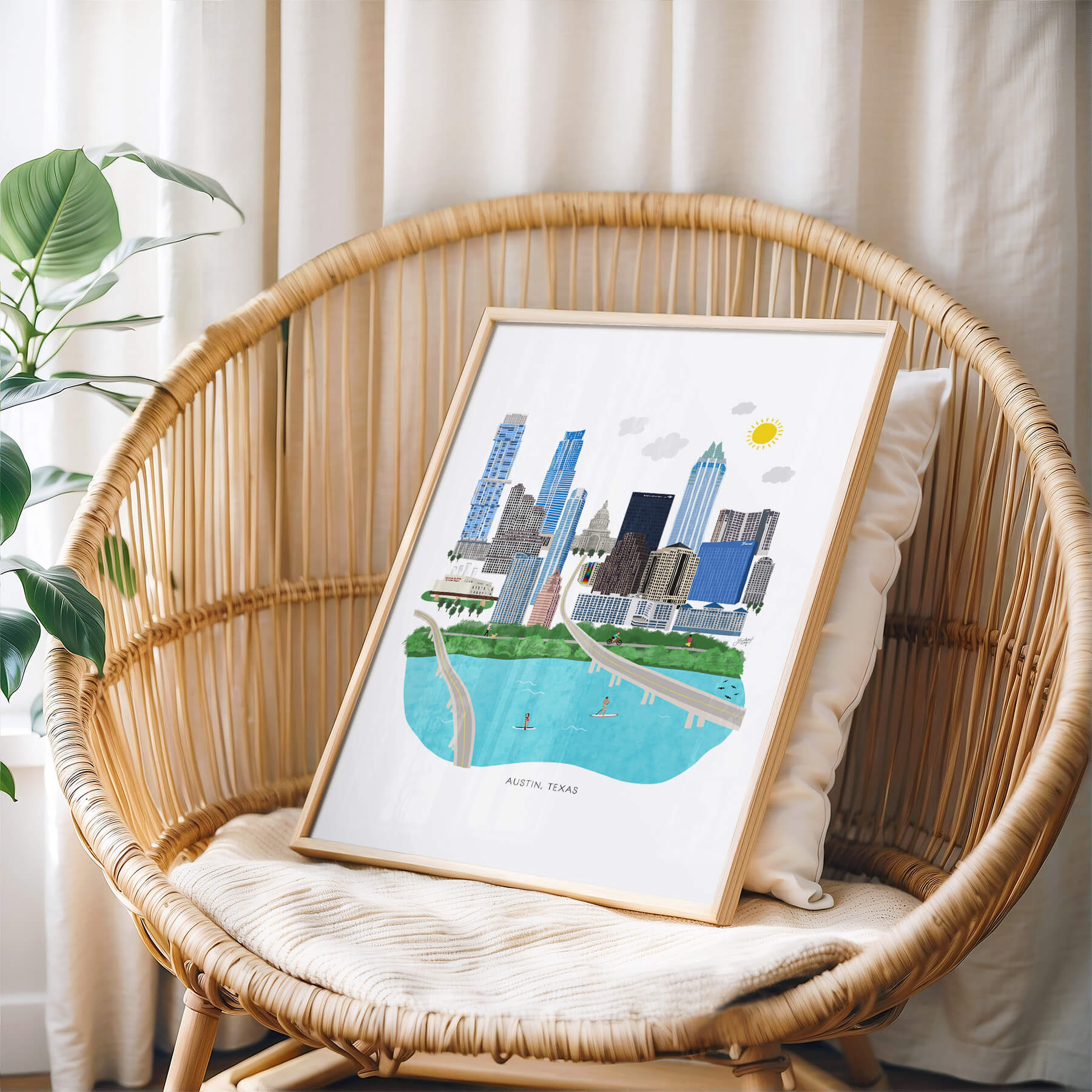 Austin Texas Illustration - Art Print - Lindsey Kay Collective