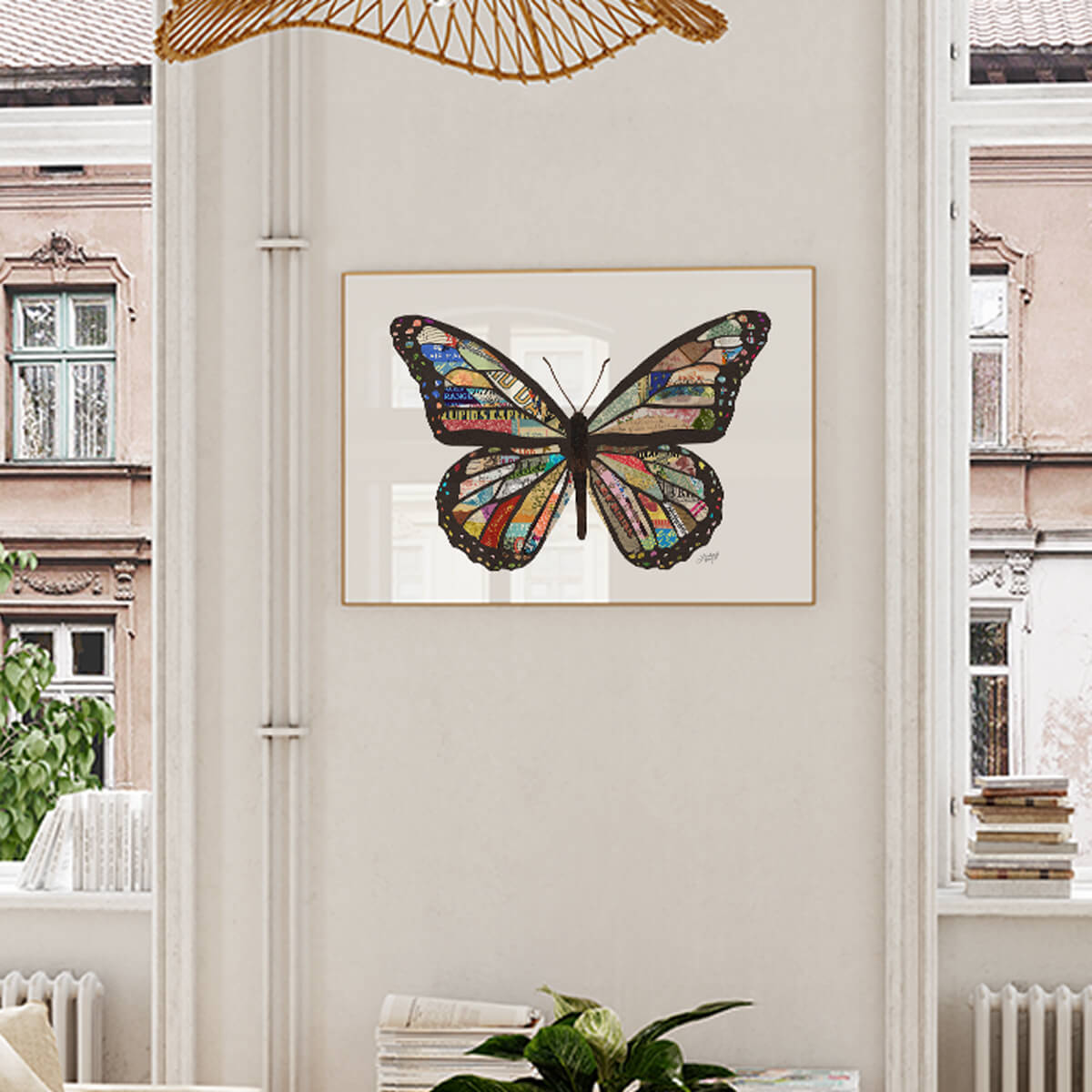 Butterfly Collage Illustration - Art Print - Lindsey Kay Collective