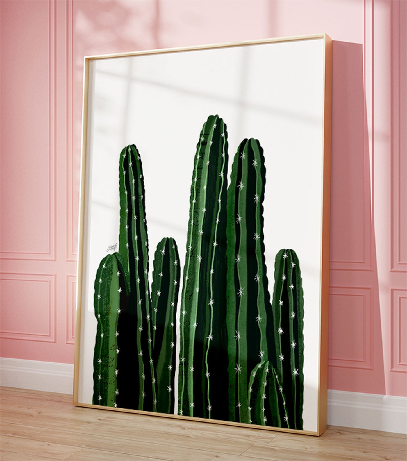 Illustration de collage de cactus - Impression d’art