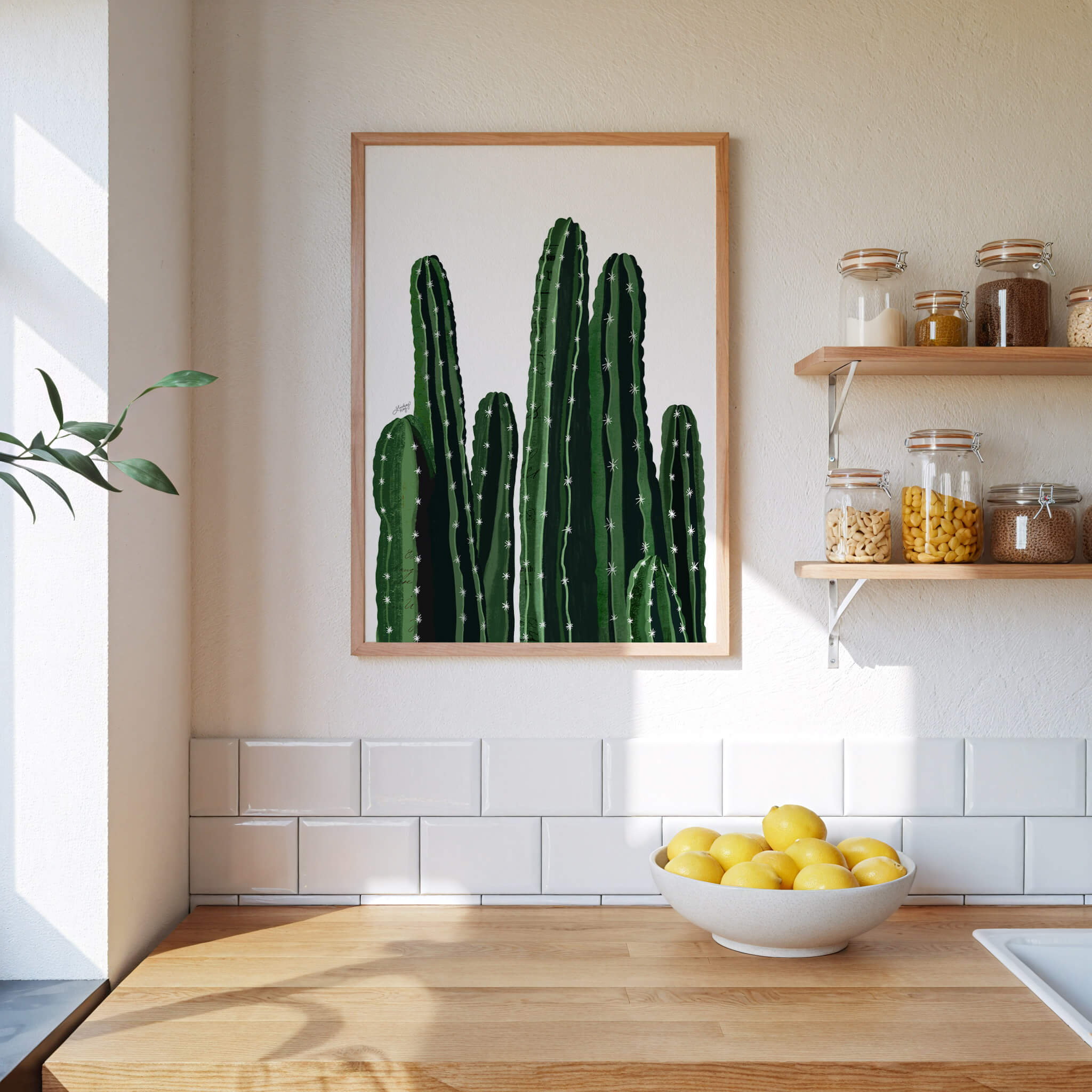 Cacti Collage Illustration - Art Print