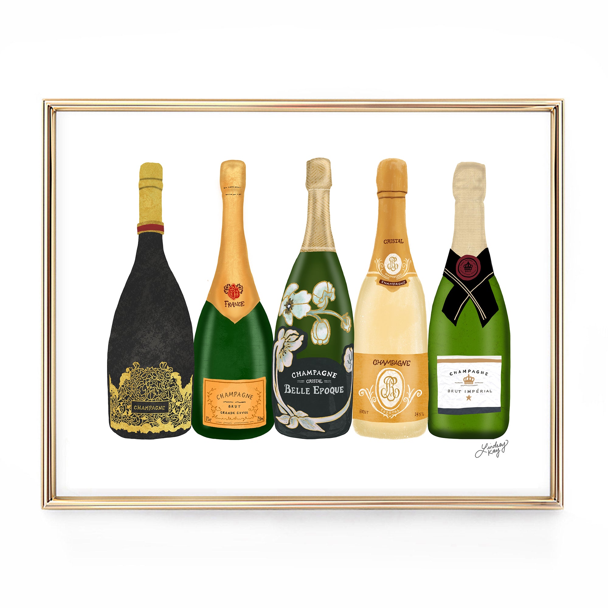 Illustration de bouteilles de tequila - Impression d’art