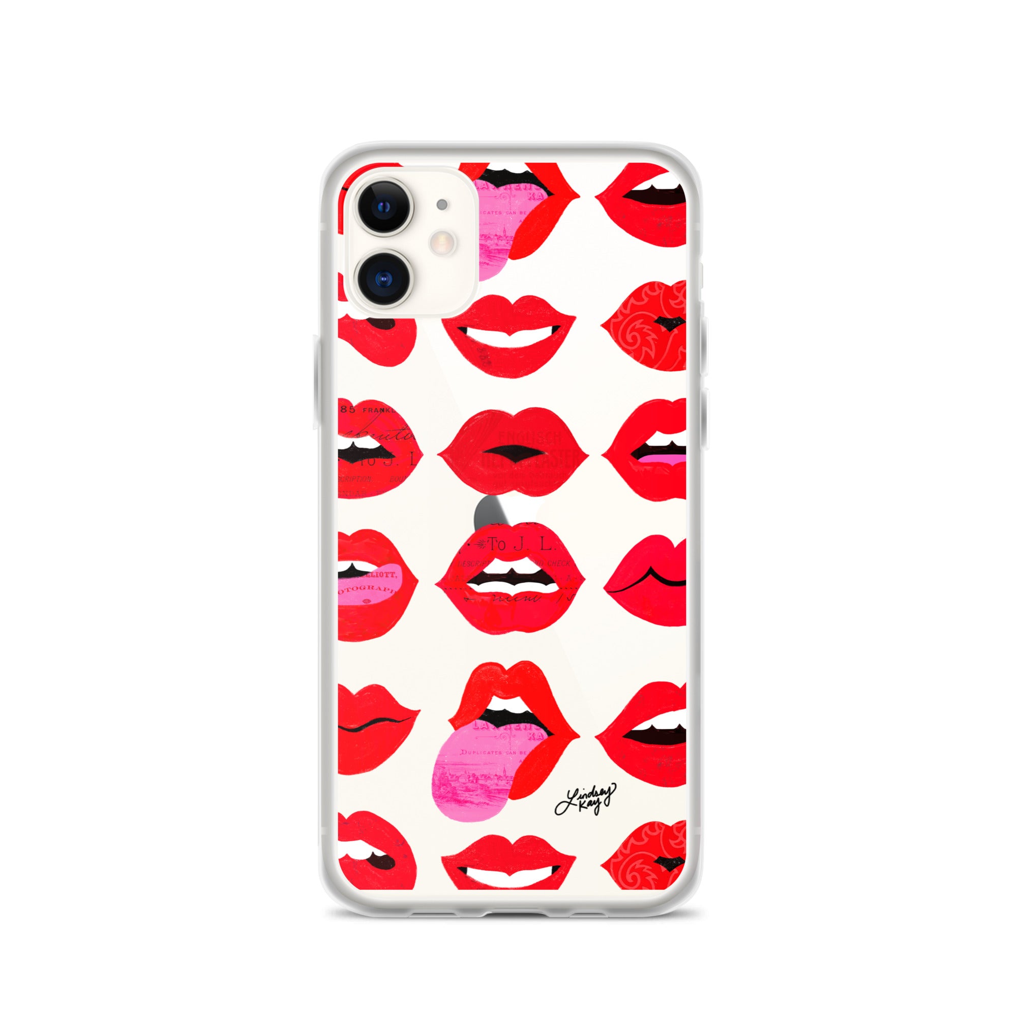 Labios rojos de amor - Funda transparente para iPhone®