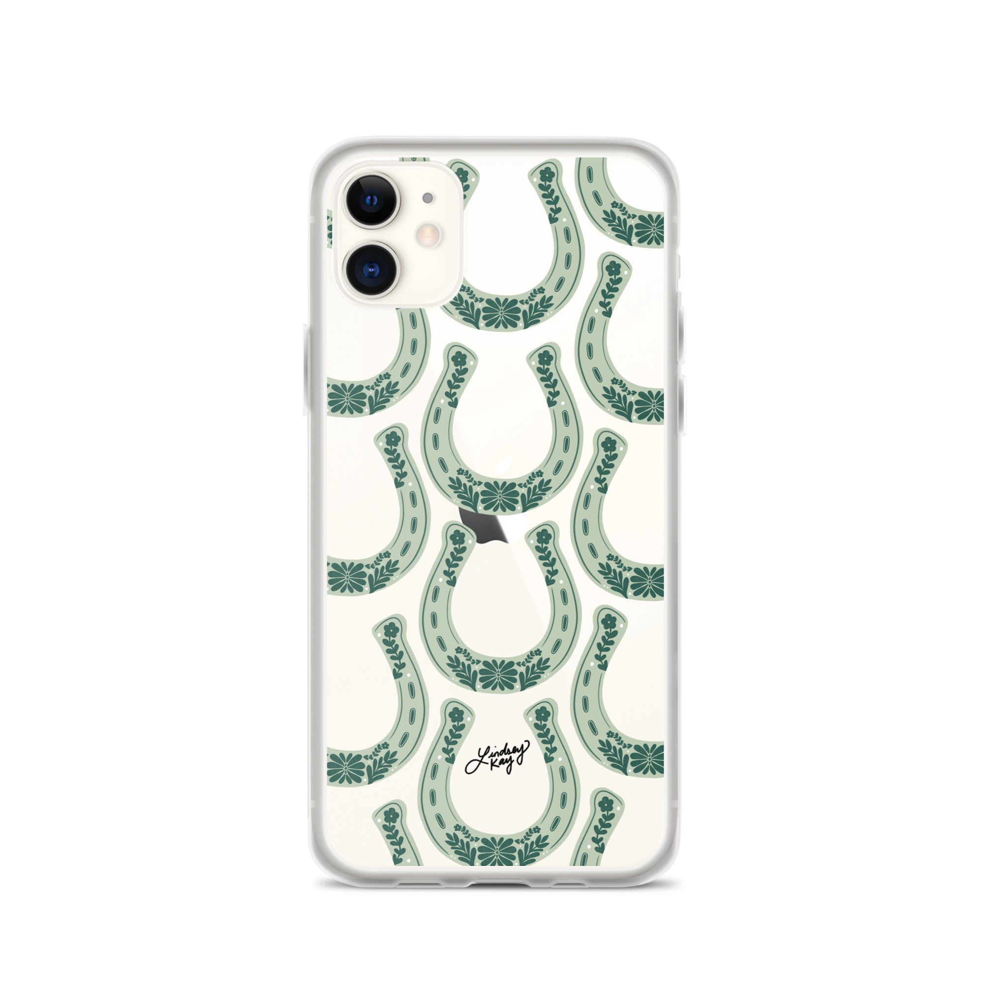 Patrón de ilustración de herradura - Funda transparente para iPhone®