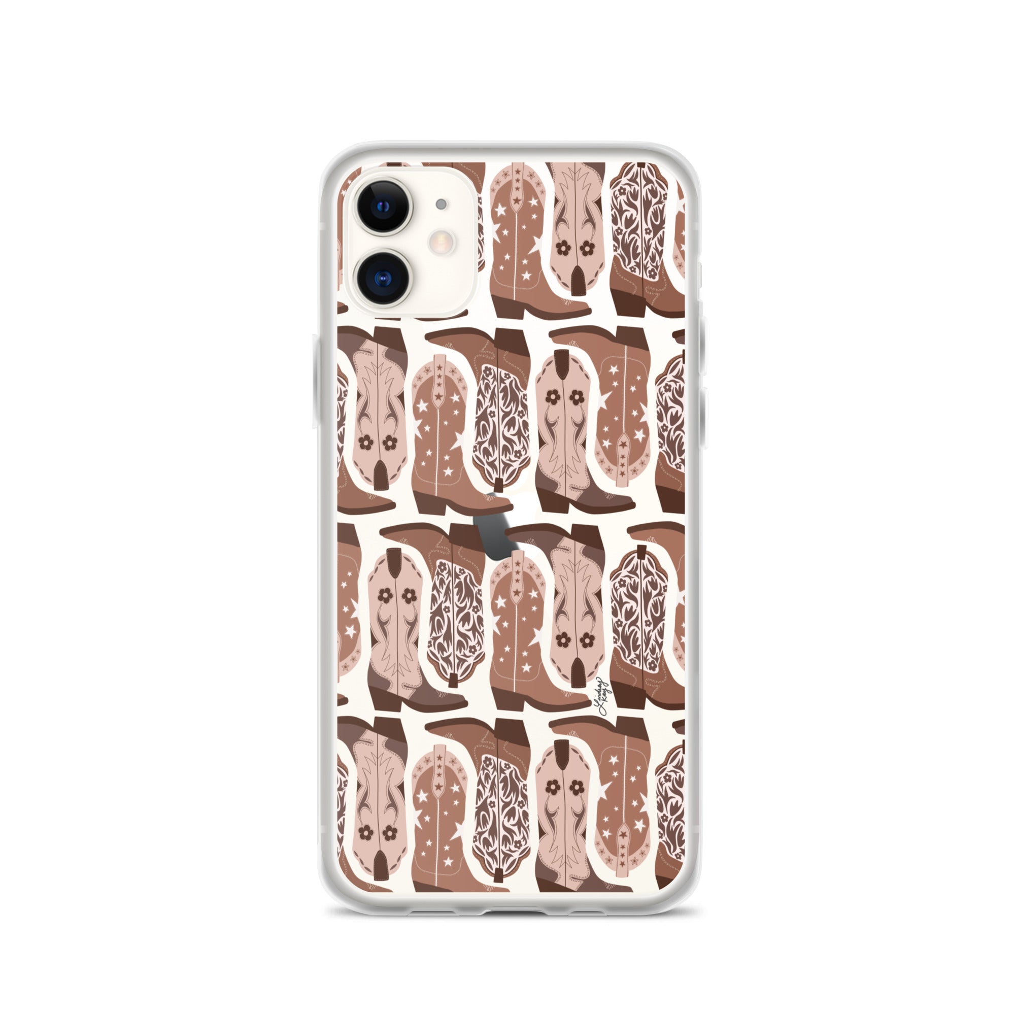 Ilustración de botas de vaquero - Funda transparente para iPhone®