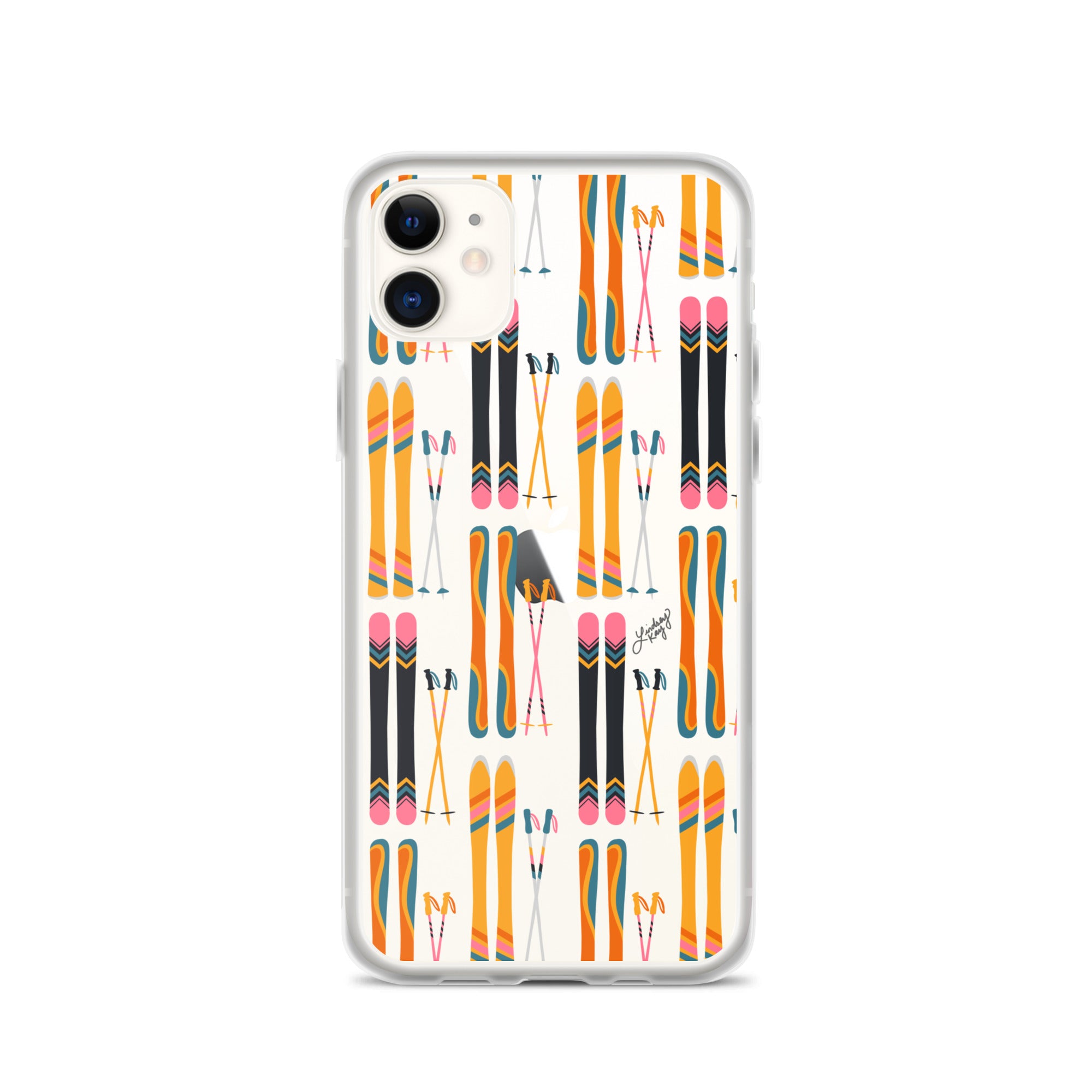 Skis and Poles Patterned - Clear Case for iPhone®
