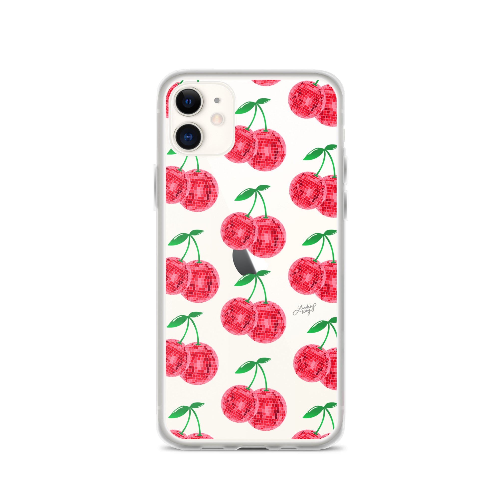 Red Disco Ball Cherries - Clear Case for iPhone® - Sizes 11 & 16