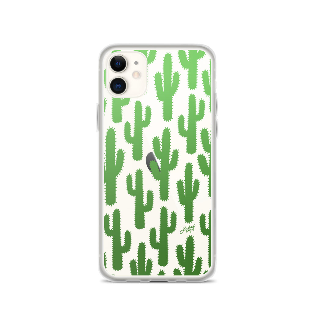 Gradient Green Cactus - Clear Case for iPhone®