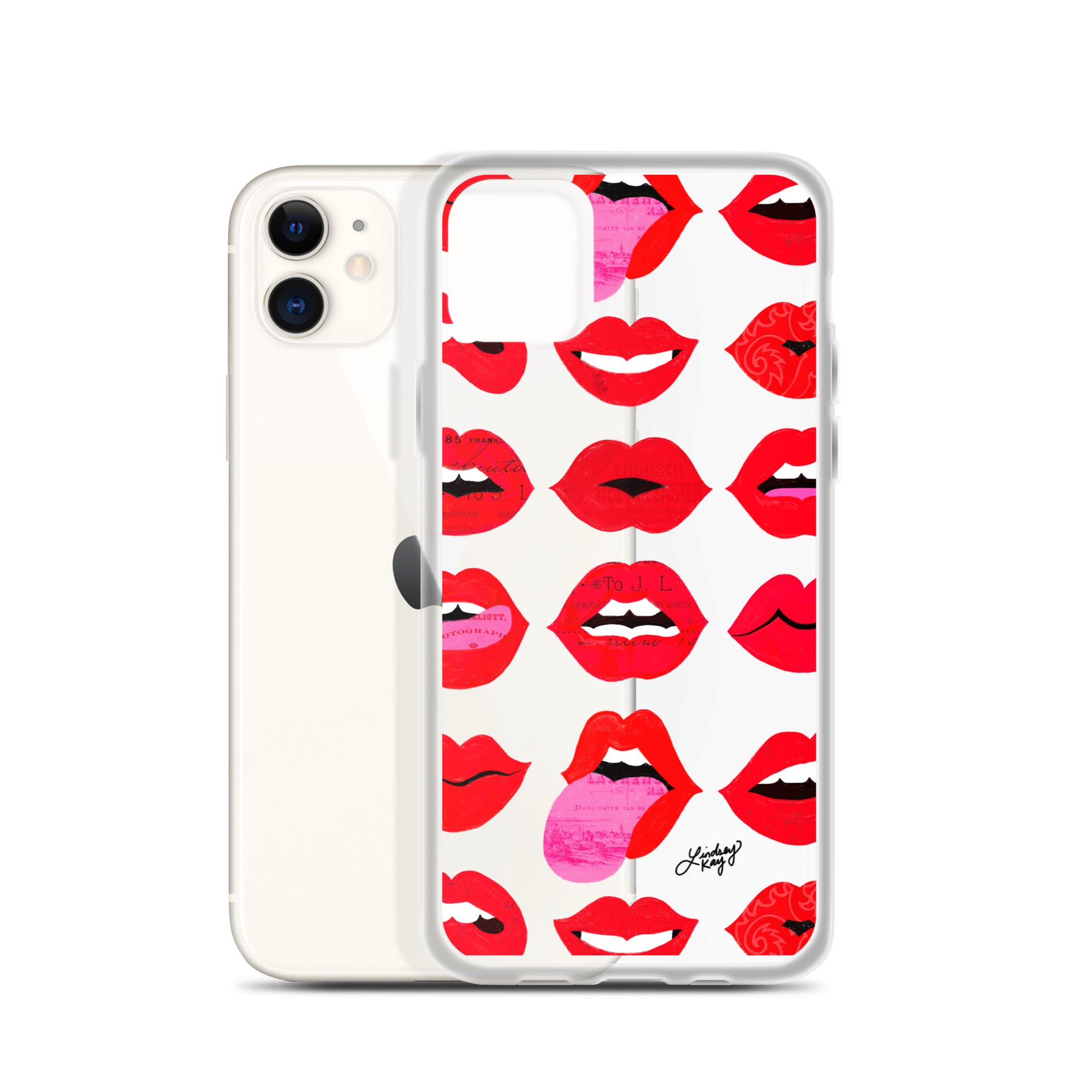 Labios rojos de amor - Funda transparente para iPhone®