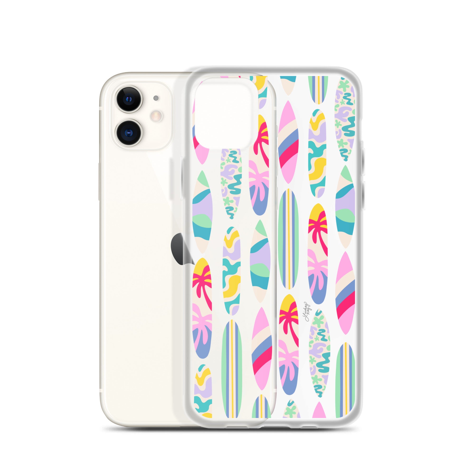 Ilustración de tablas de surf - Funda transparente para iPhone®