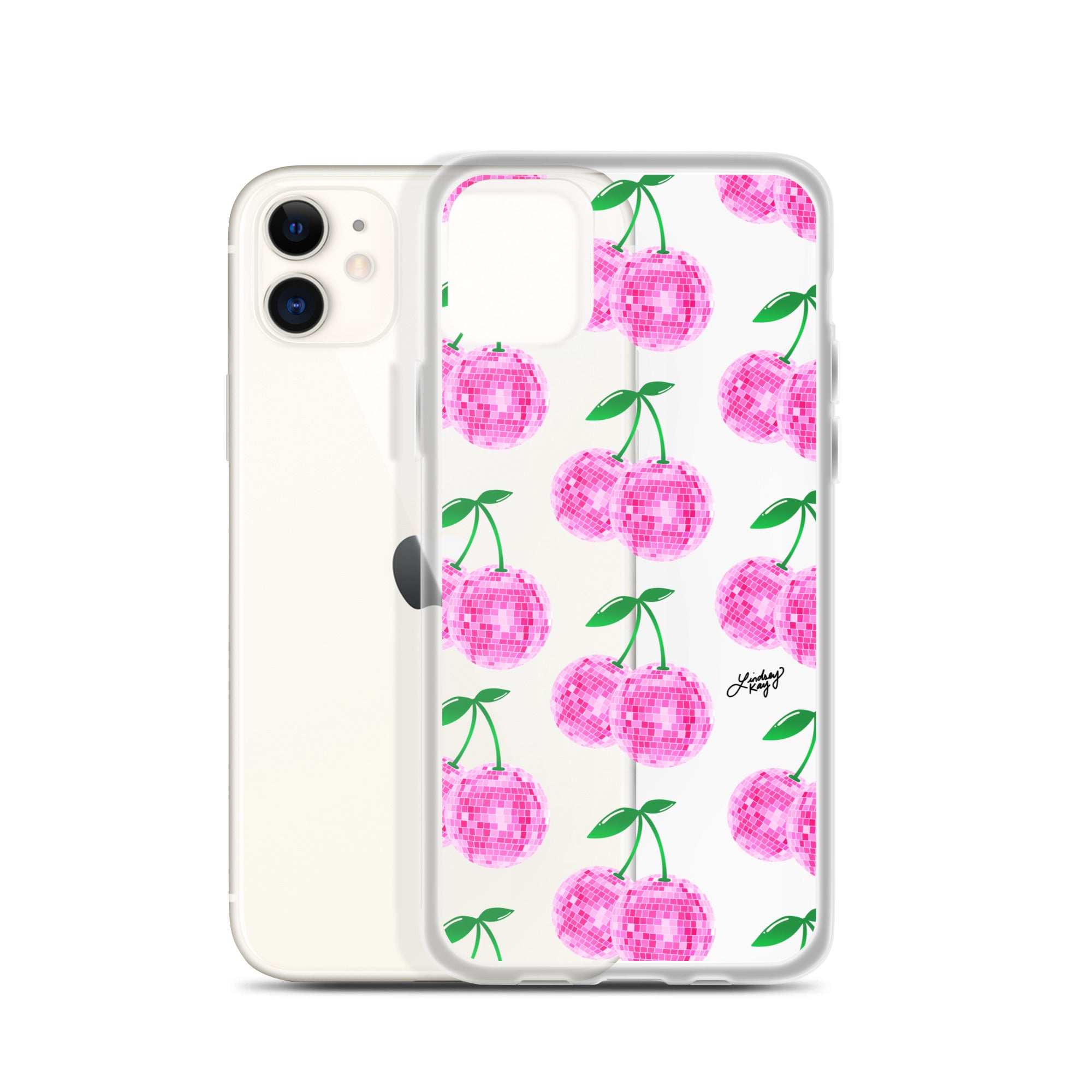 Pink Disco Ball Cherries - Clear Case for iPhone®