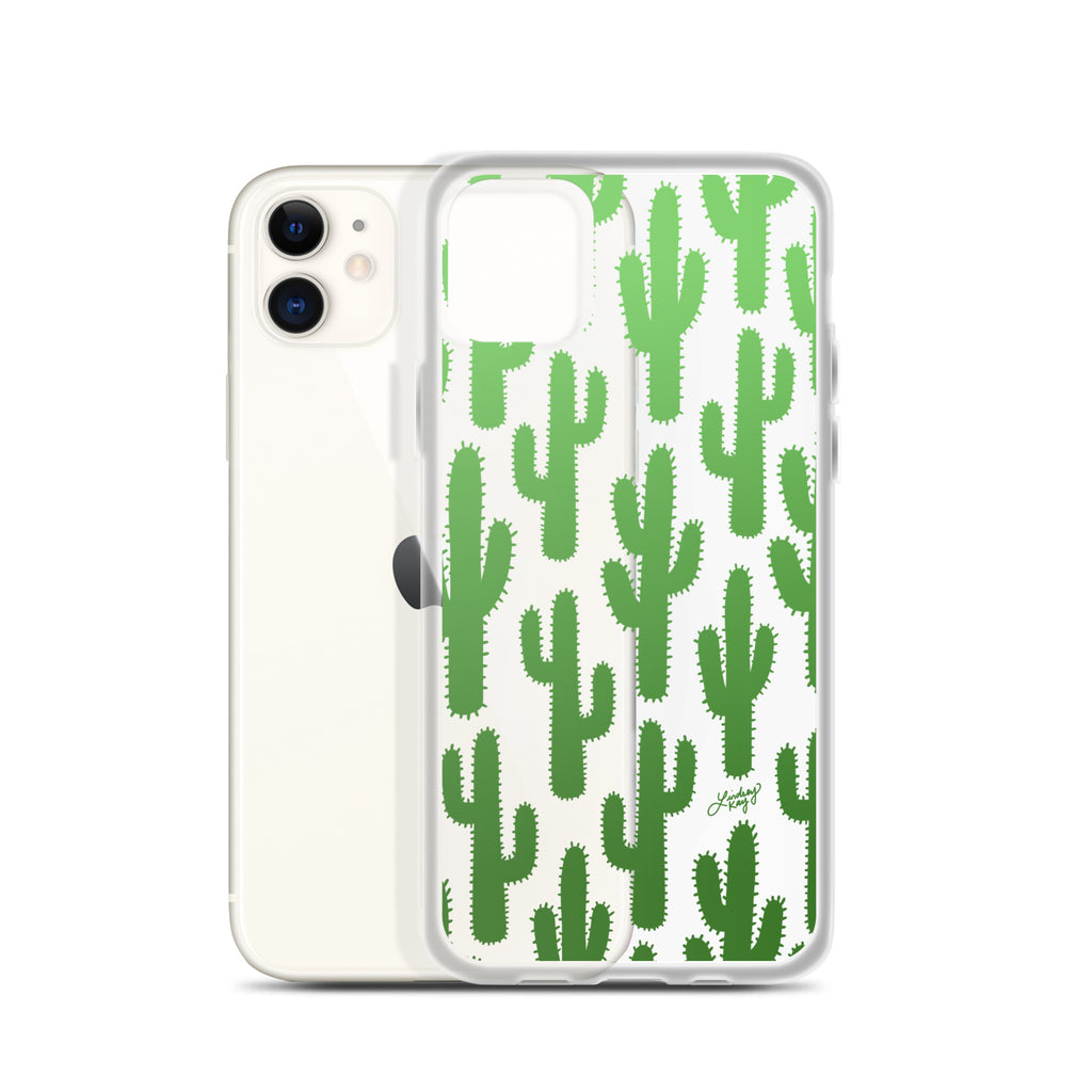 Gradient Green Cactus - Clear Case for iPhone®