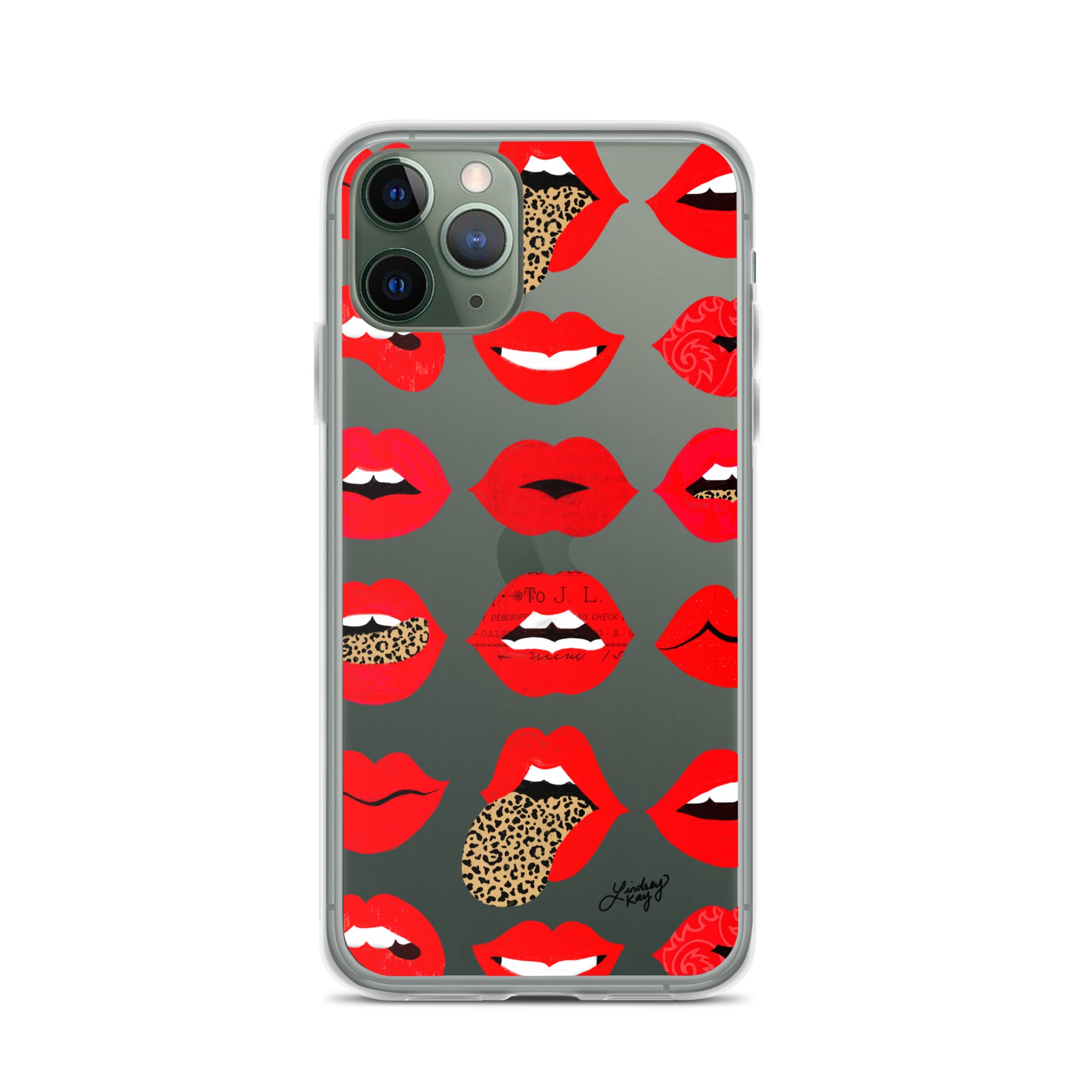 Labios de amor de leopardo - Funda transparente para iPhone®