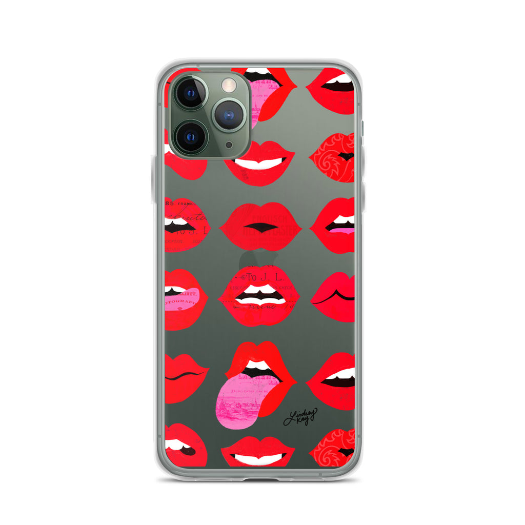 Red Lips of Love - Clear Case for iPhone®