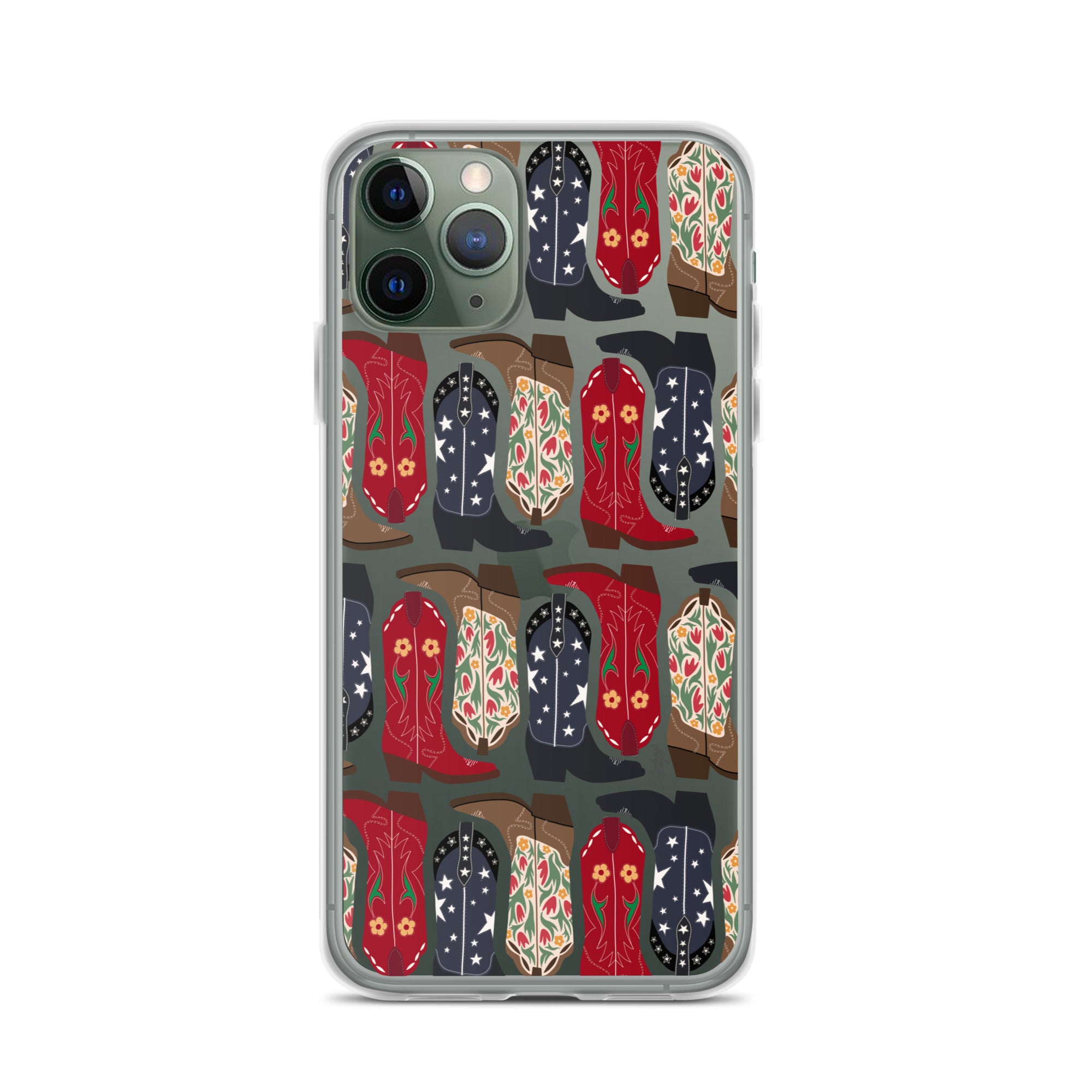 Ilustración de botas de vaquero - Funda transparente para iPhone®