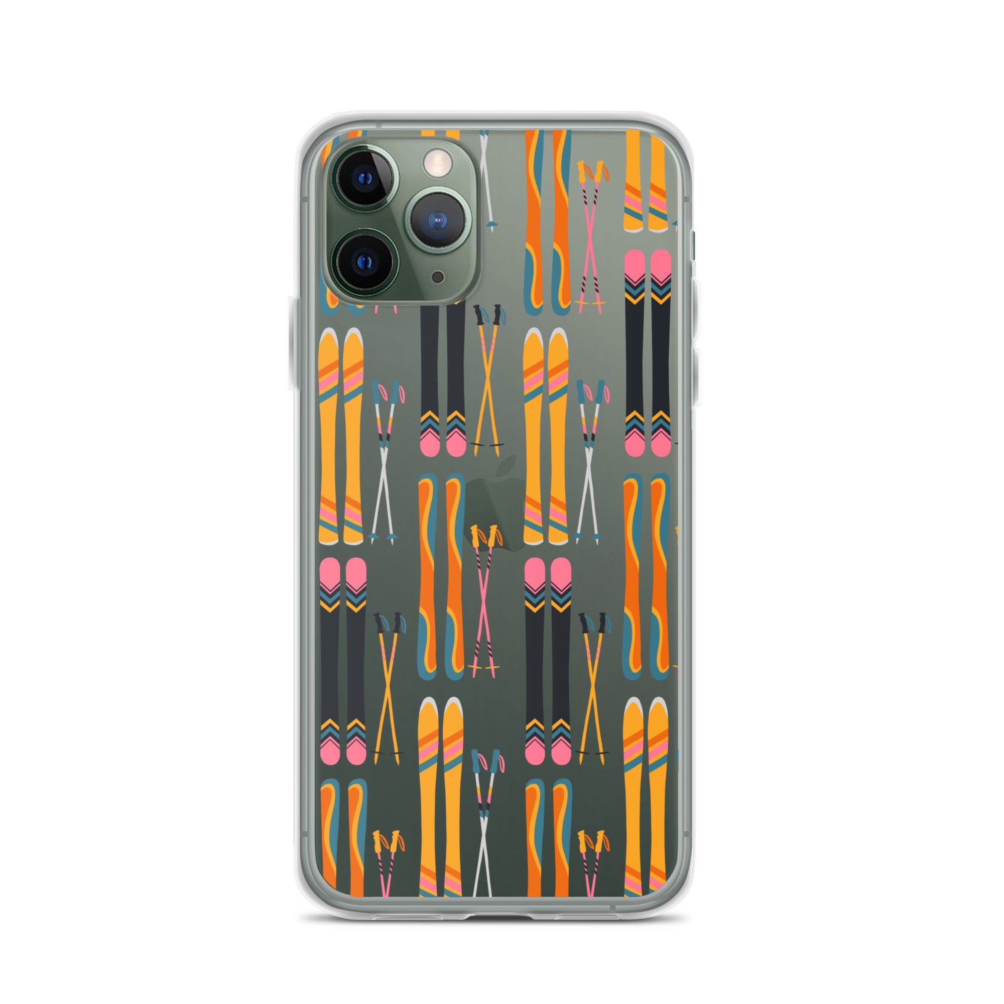 Skis and Poles Patterned - Clear Case for iPhone®