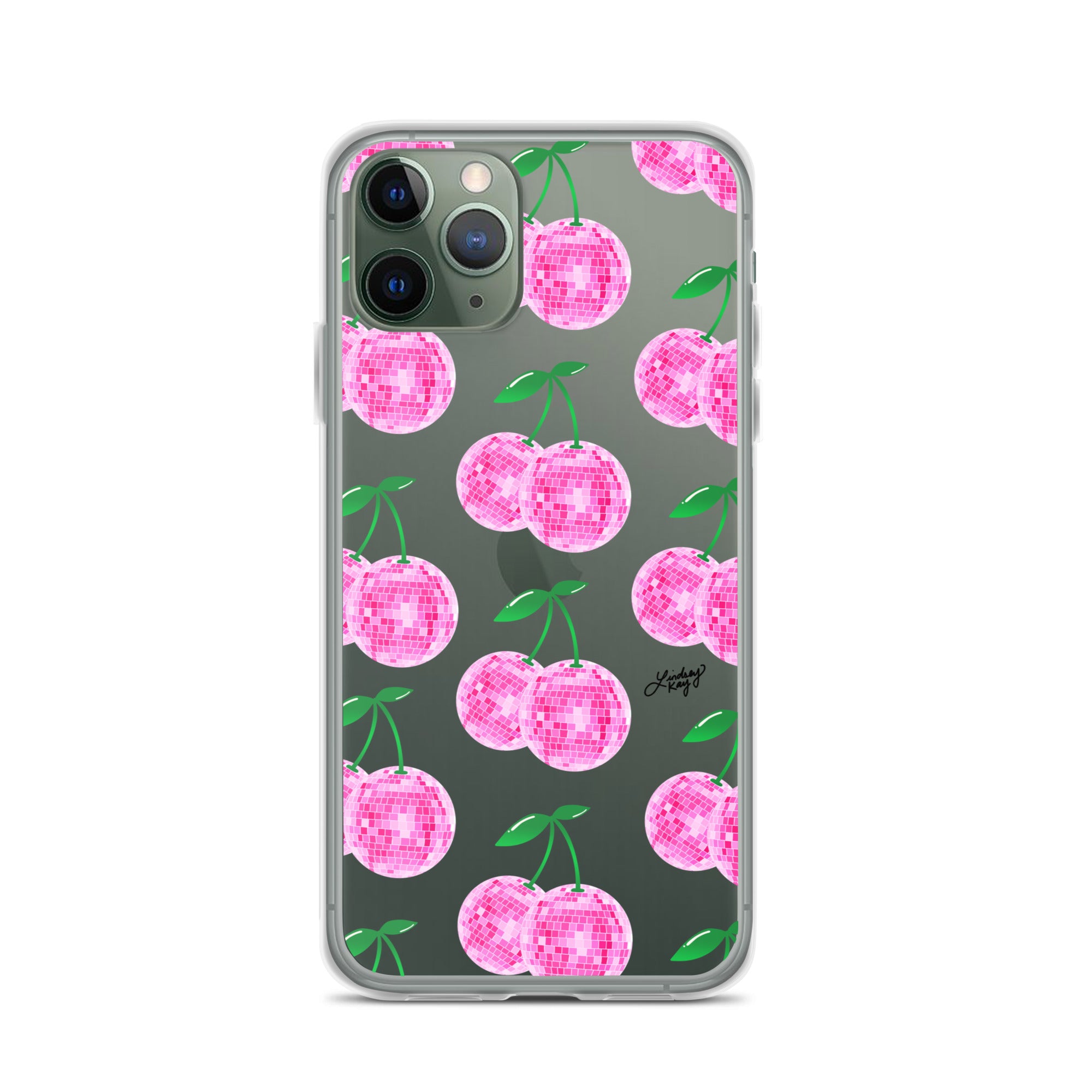 Pink Disco Ball Cherries - Clear Case for iPhone®