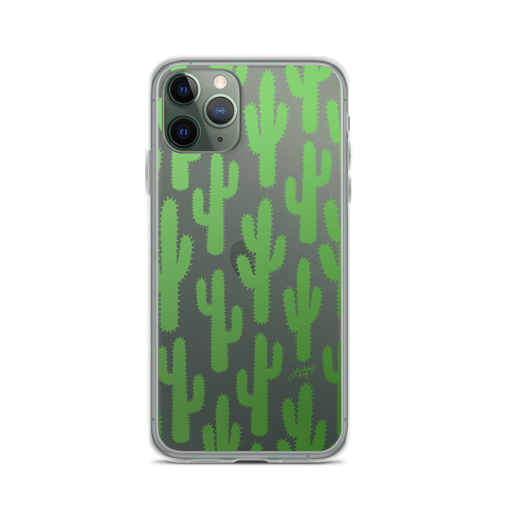 Gradient Green Cactus - Clear Case for iPhone®