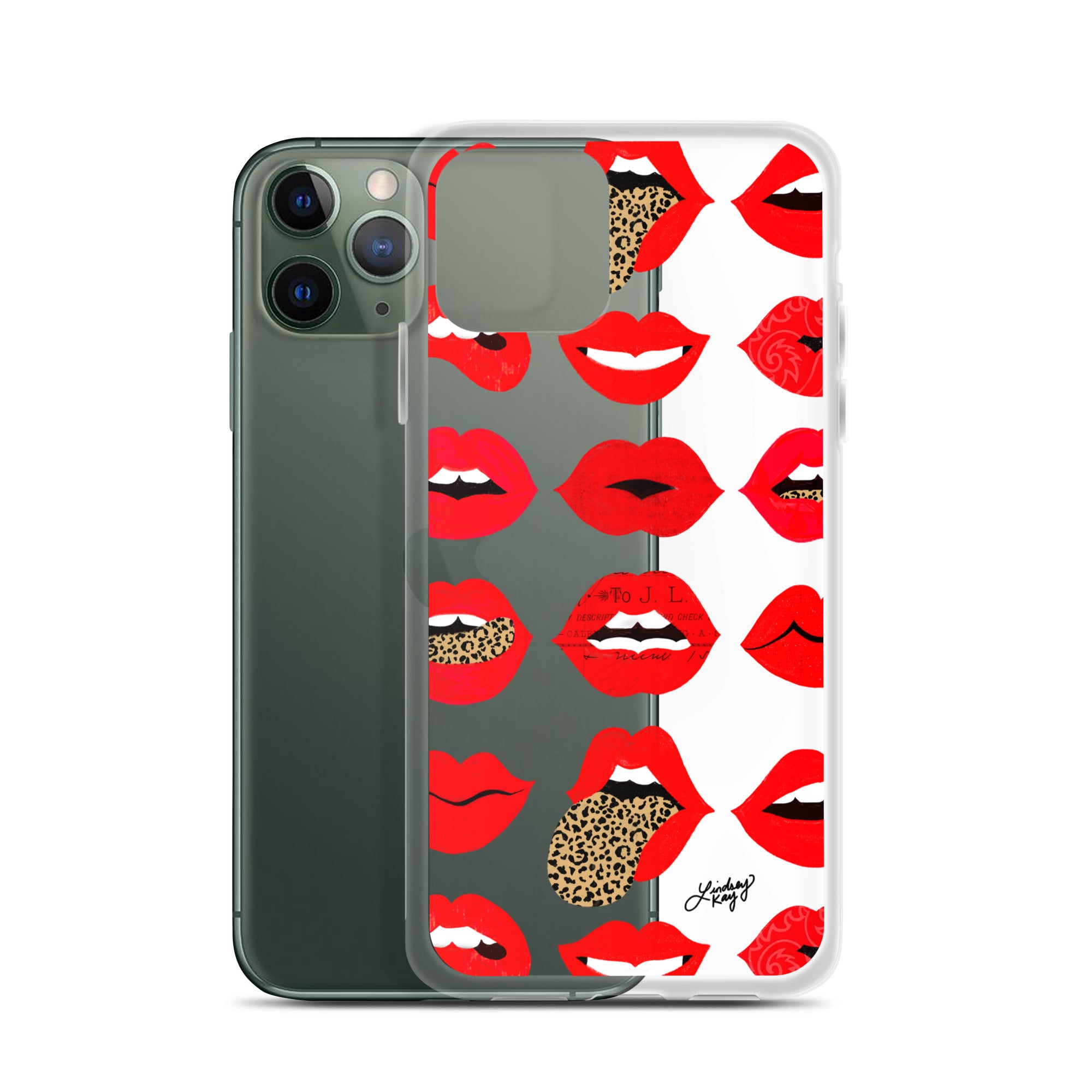 Labios de amor de leopardo - Funda transparente para iPhone®