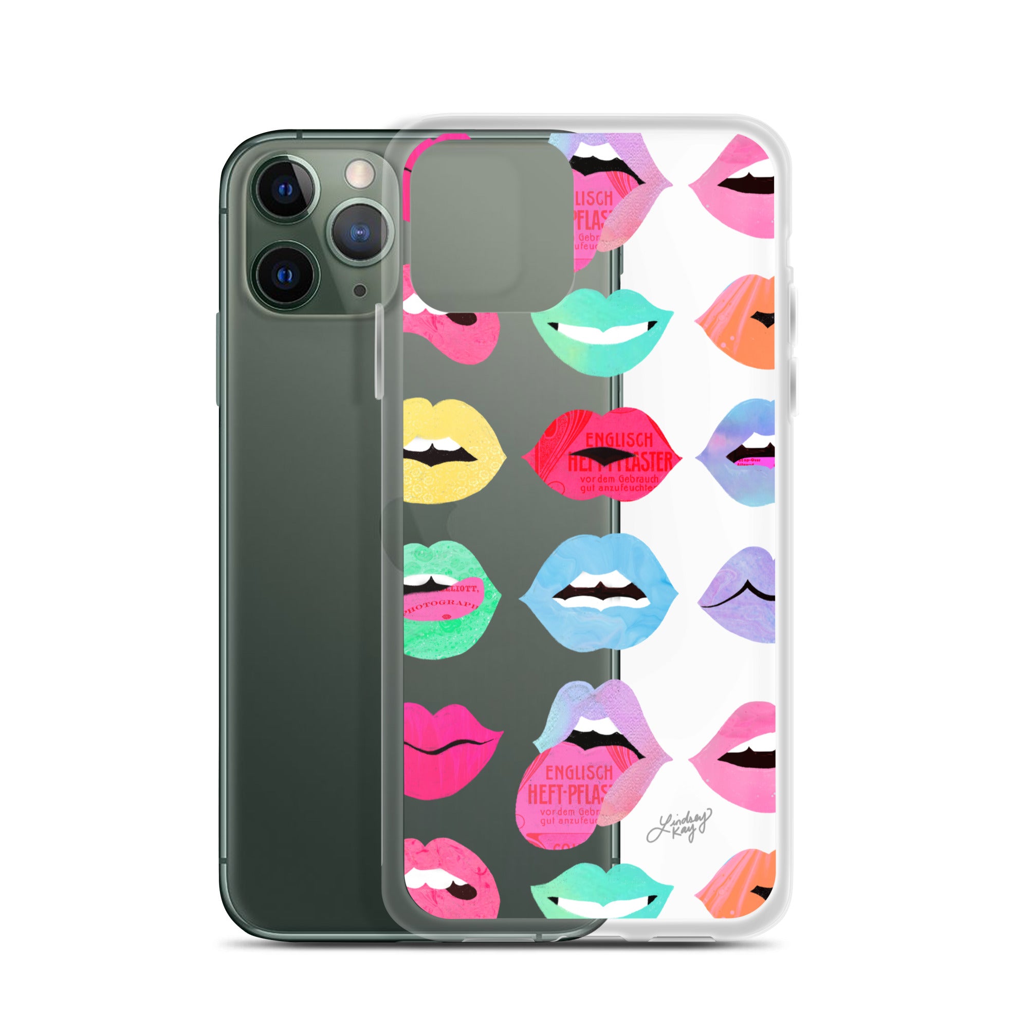 Labios de amor arcoíris - Funda transparente para iPhone®