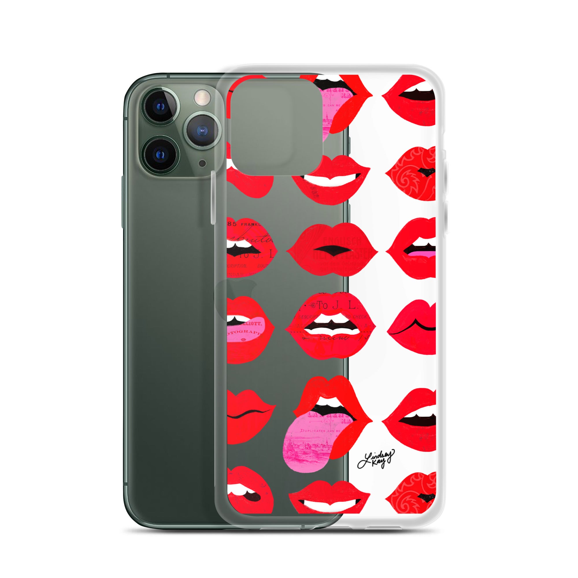 Labios rojos de amor - Funda transparente para iPhone®