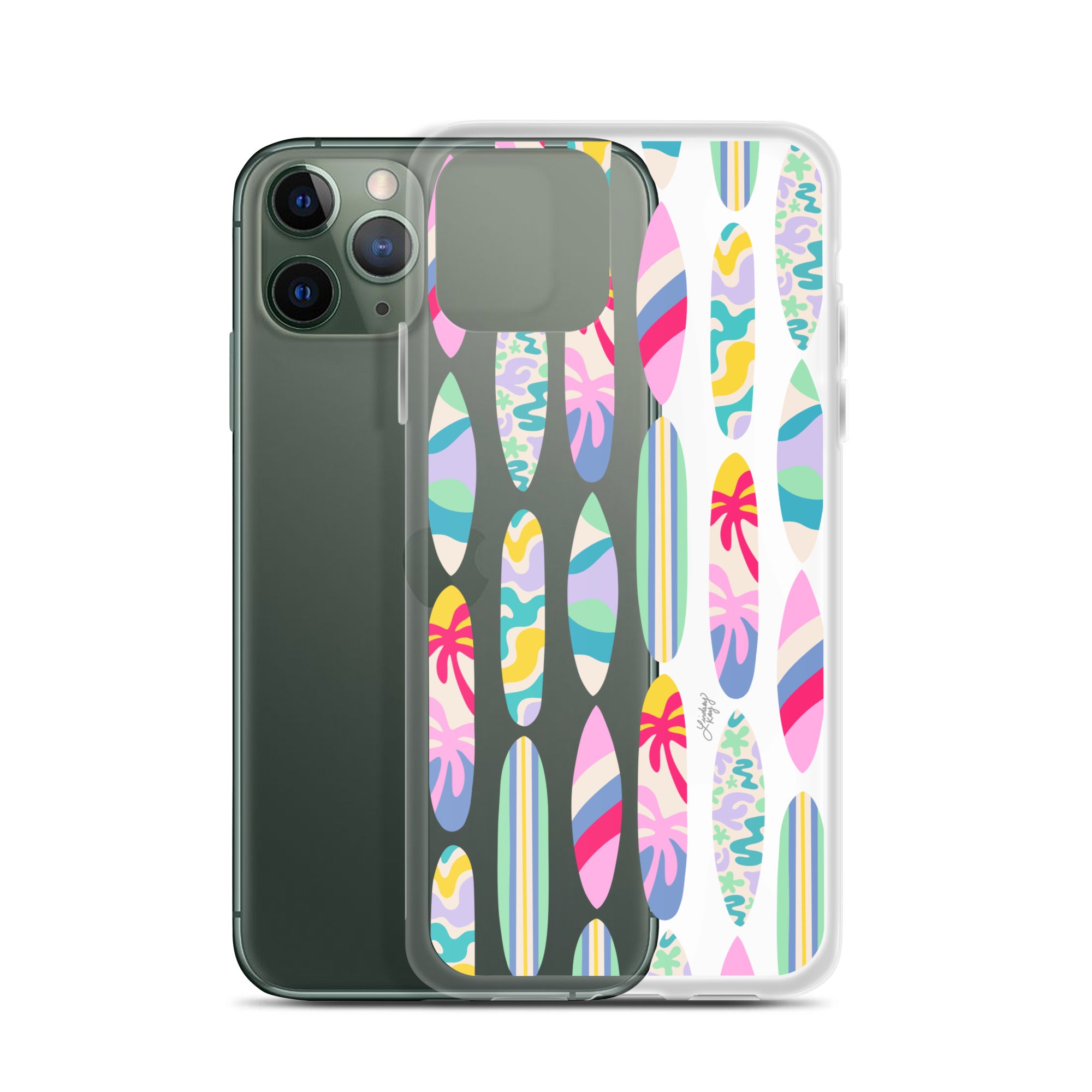 Ilustración de tablas de surf - Funda transparente para iPhone®