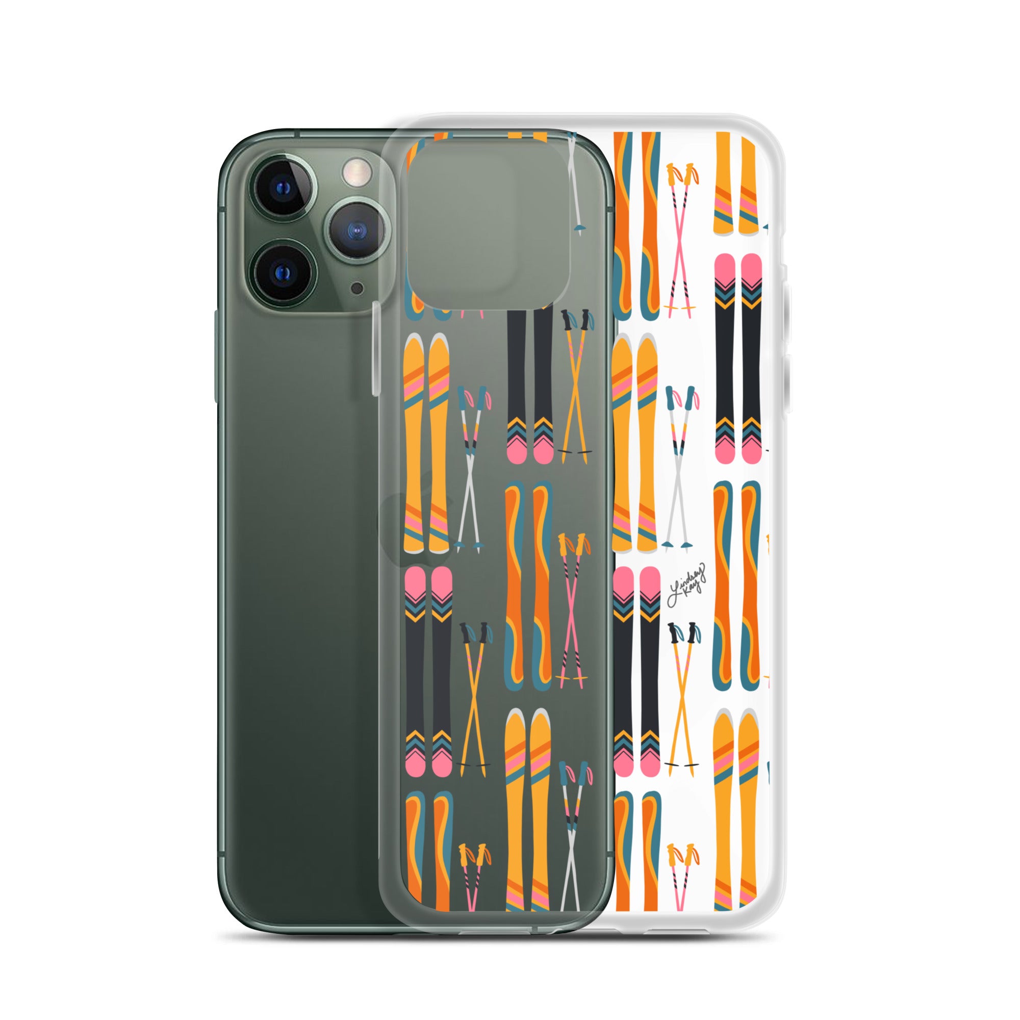 Skis and Poles Patterned - Clear Case for iPhone®