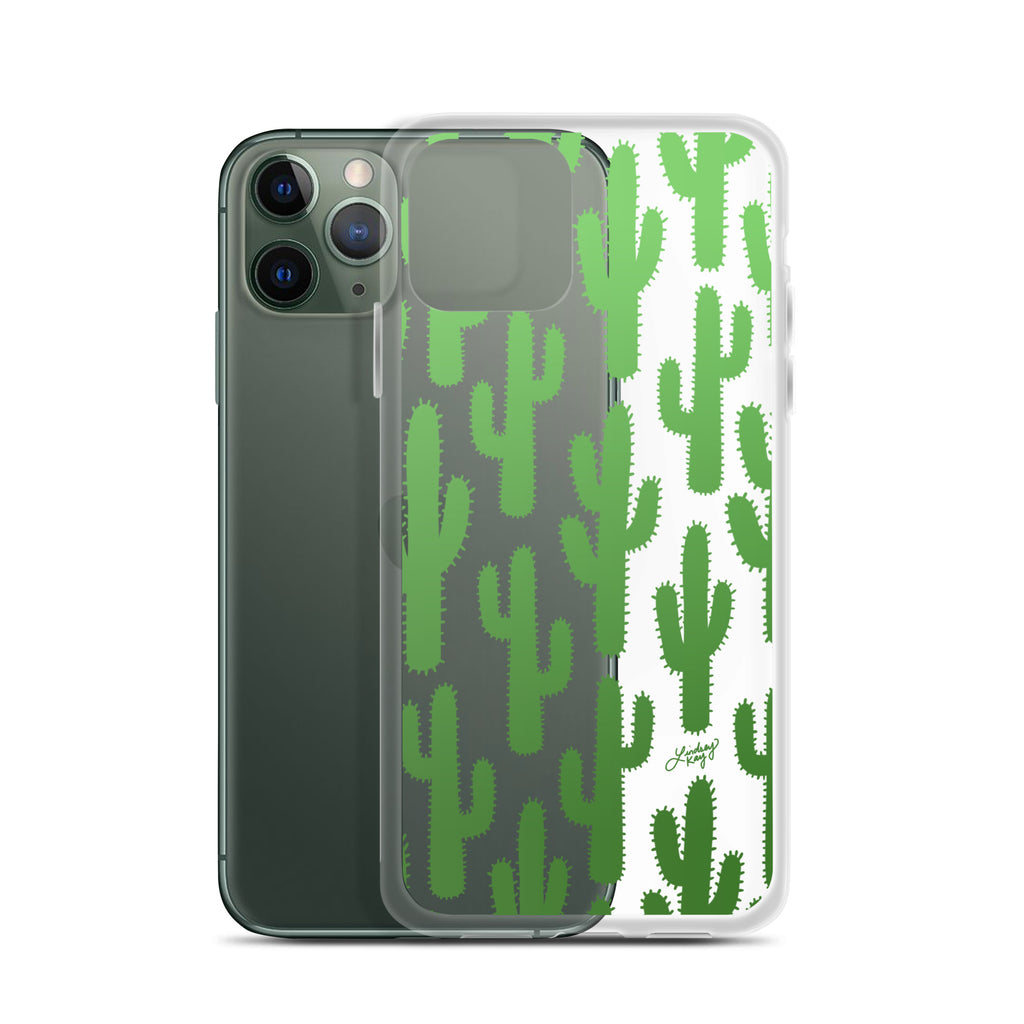 Gradient Green Cactus - Clear Case for iPhone®