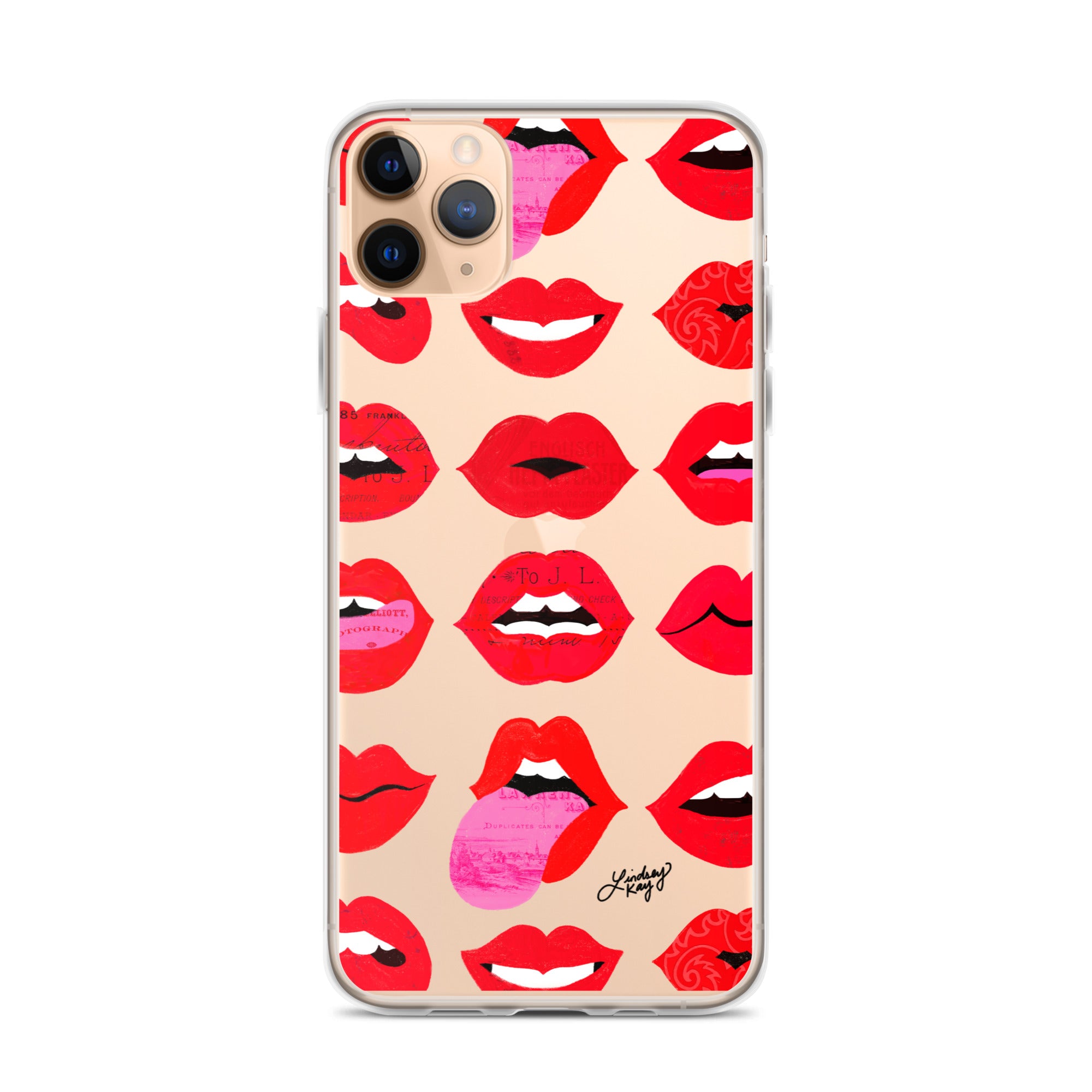 Labios rojos de amor - Funda transparente para iPhone®