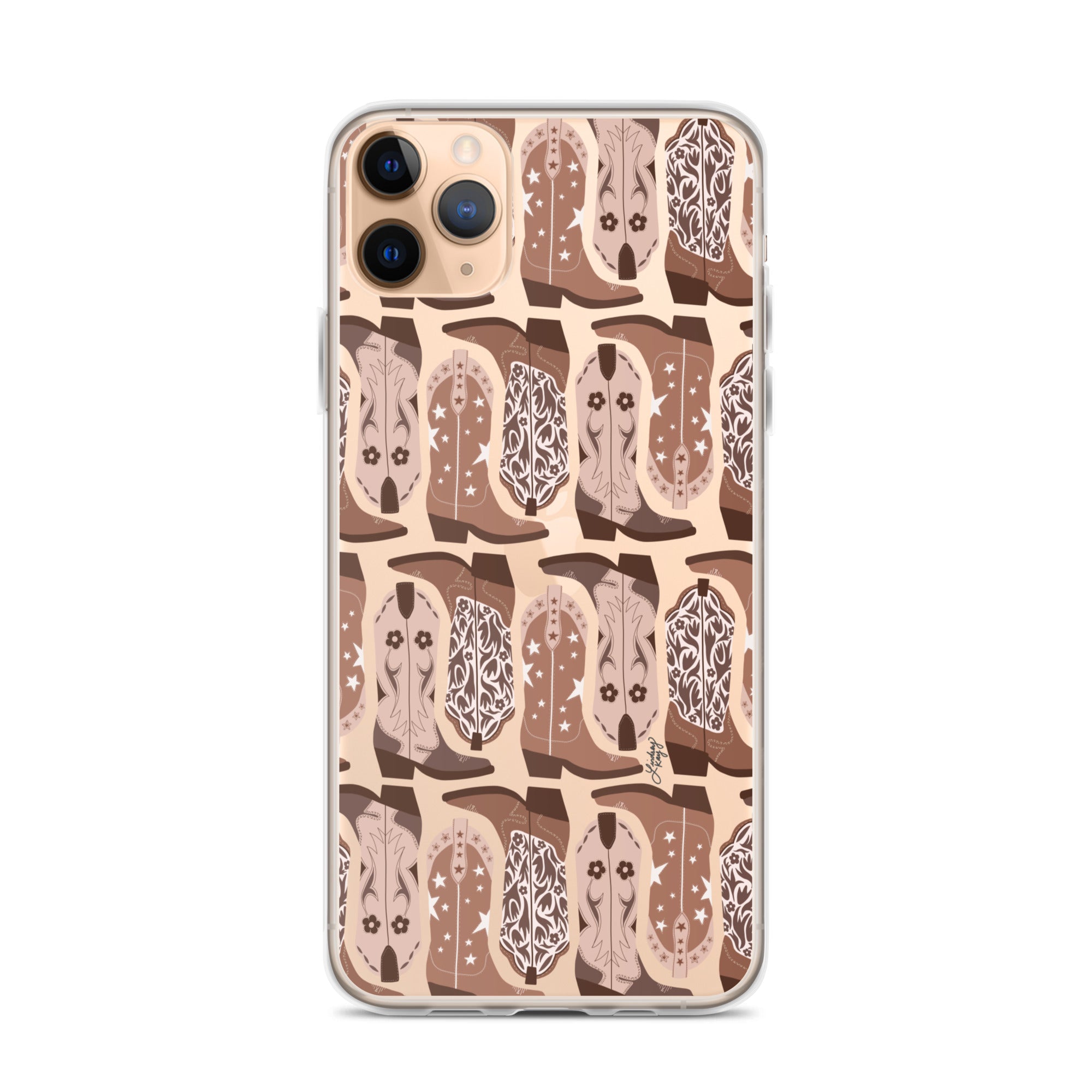 Ilustración de botas de vaquero - Funda transparente para iPhone®