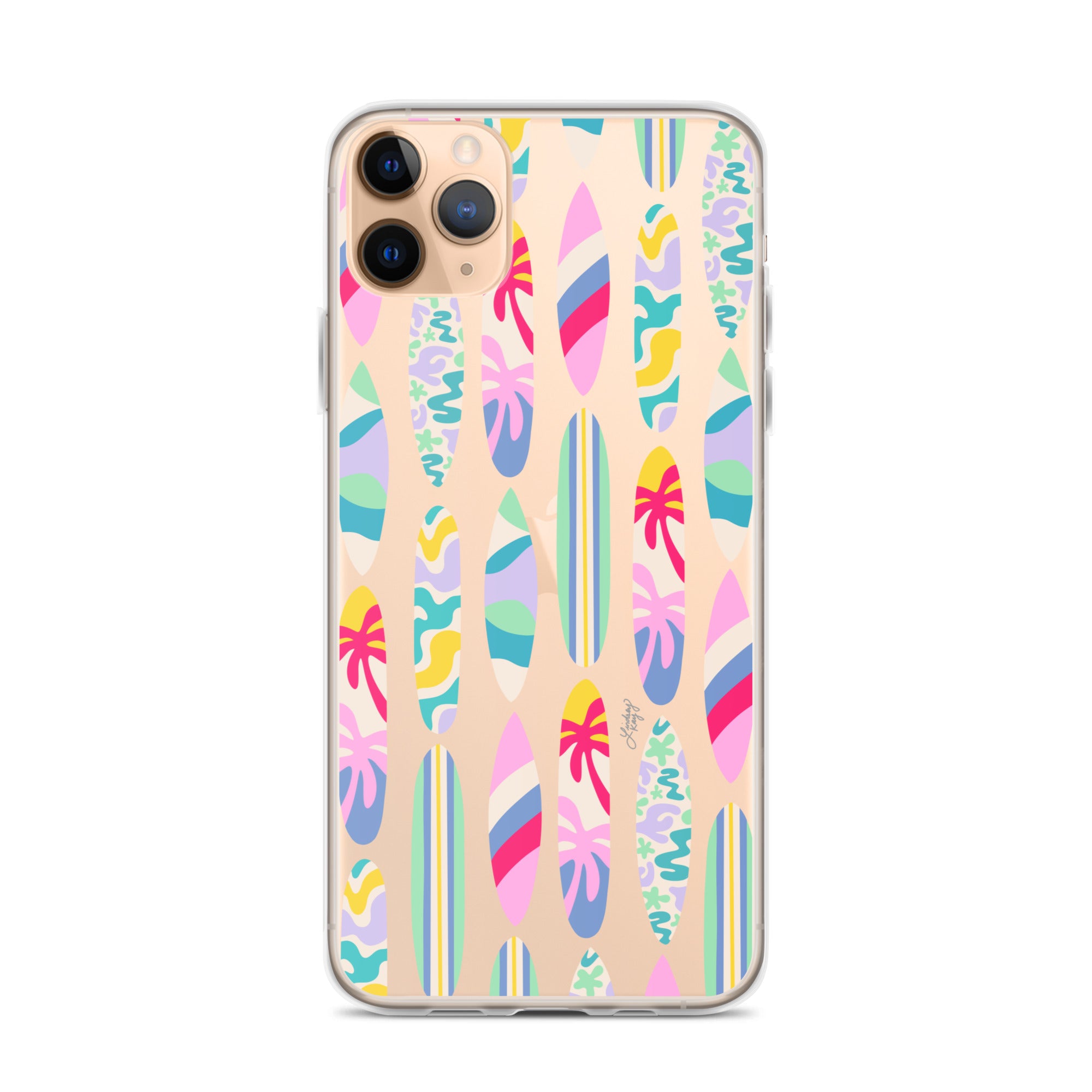 Colorful Surf Boards Illustration - Clear Case for iPhone Colorful Surf Boards Illustration - Clear Case for iPhone