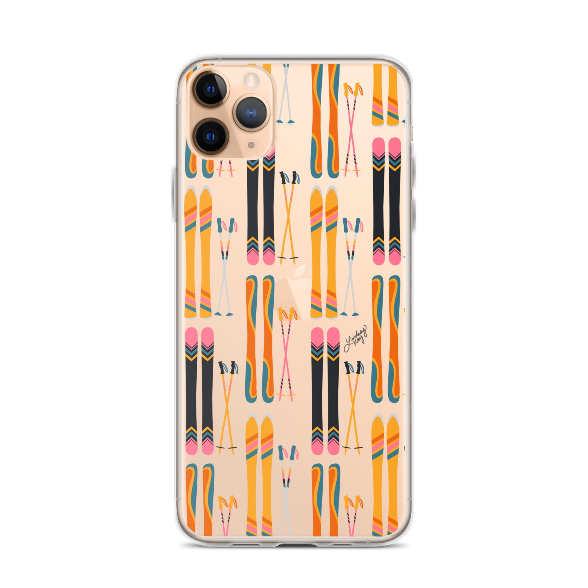 Skis and Poles Patterned - Clear Case for iPhone®