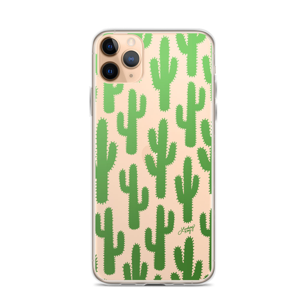 Gradient Green Cactus - Clear Case for iPhone®