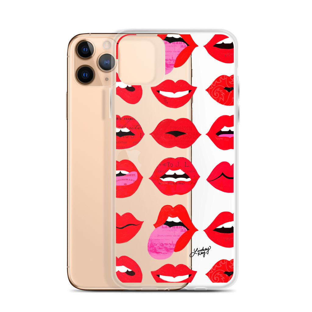 Red Lips of Love - Clear Case for iPhone®
